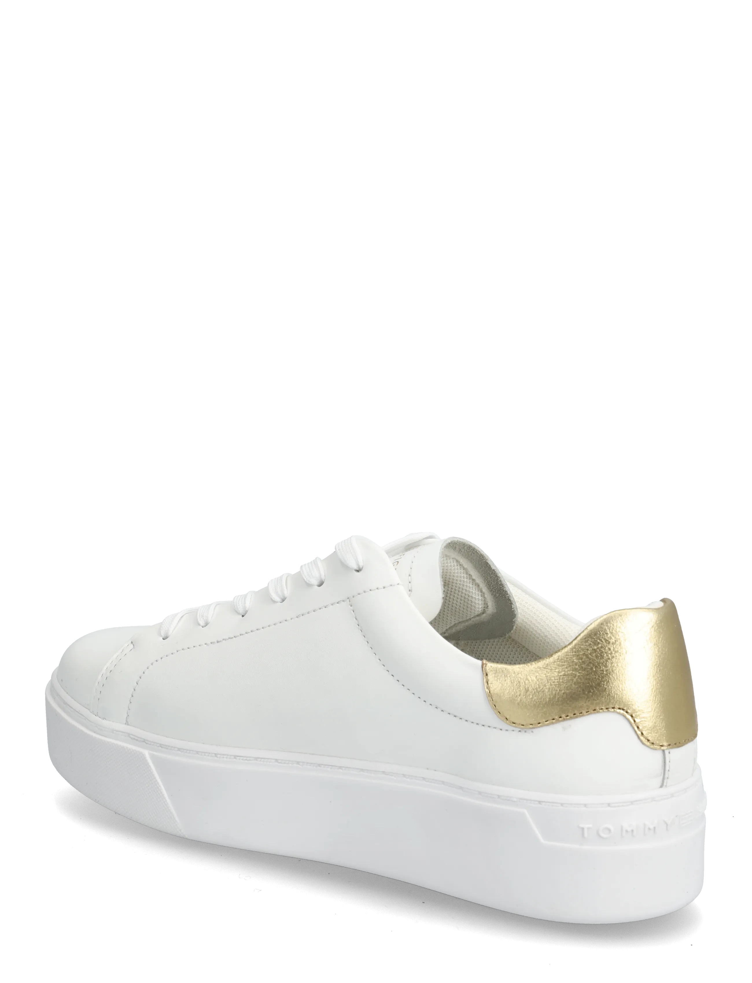Tommy Hilfiger - ESSENTIAL PLATFORM COURT SNEAKER - white gold - 1
