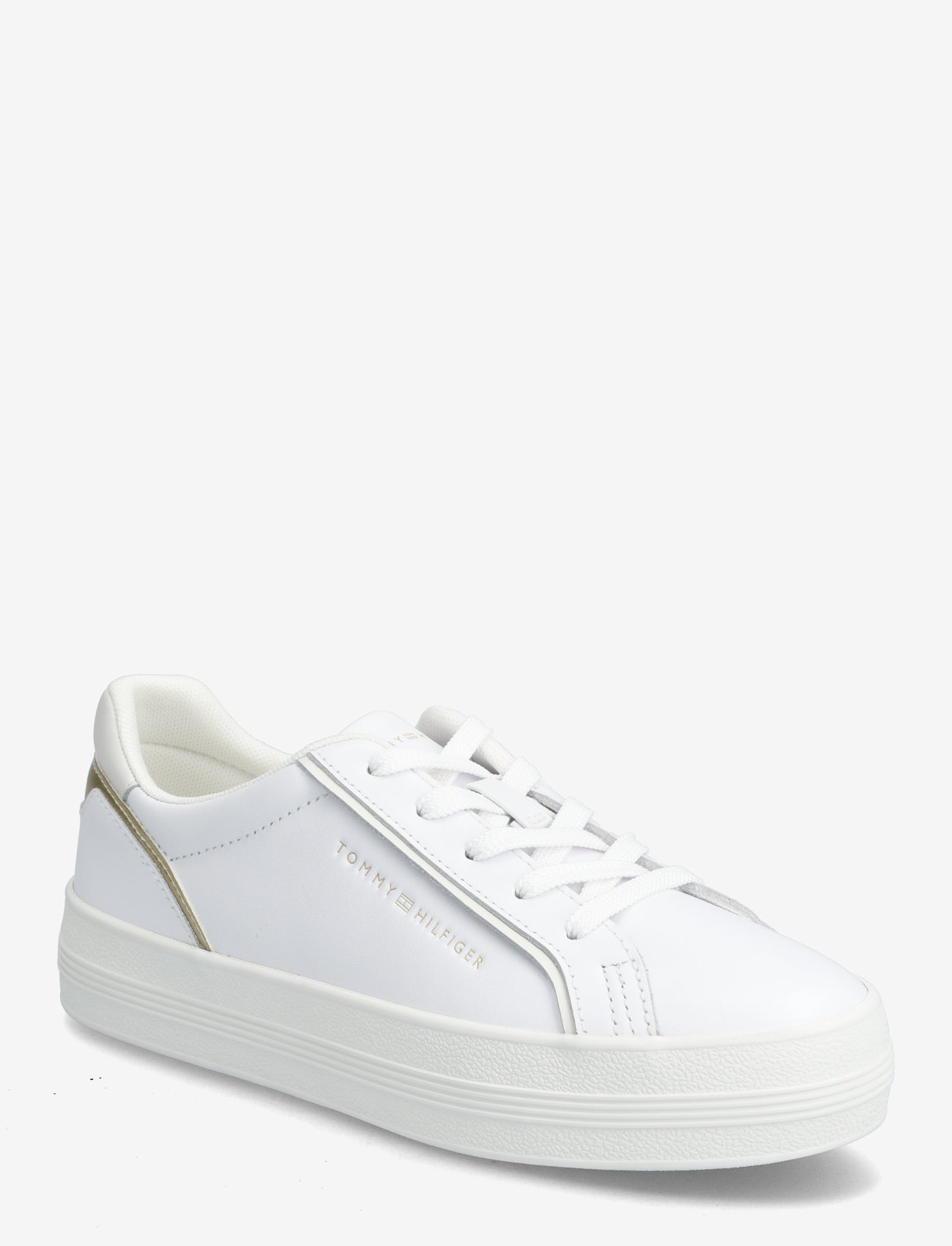 Tommy Hilfiger - ESSENTIAL VULC SNEAKER - konfirmationstøj - white/gold - 0