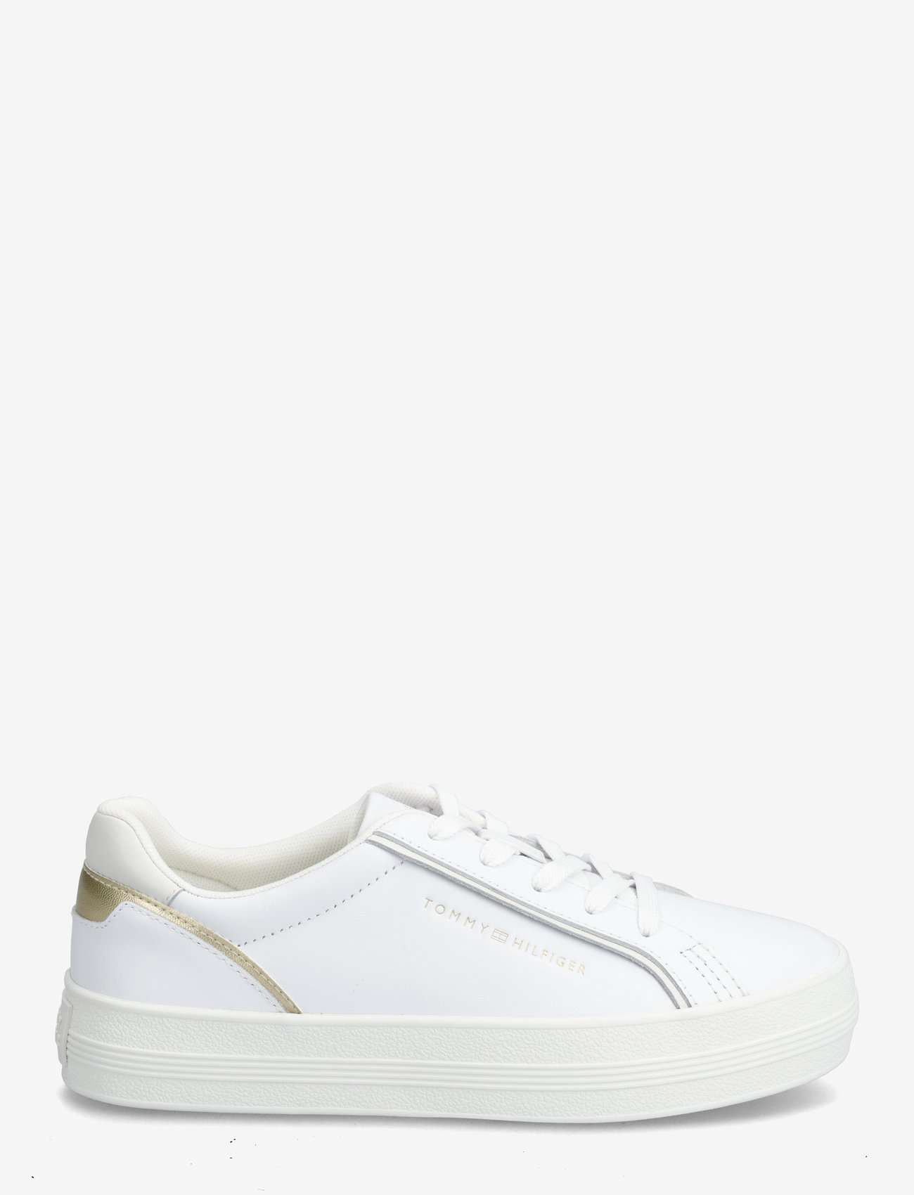 Tommy Hilfiger - ESSENTIAL VULC SNEAKER - konfirmationstøj - white/gold - 1