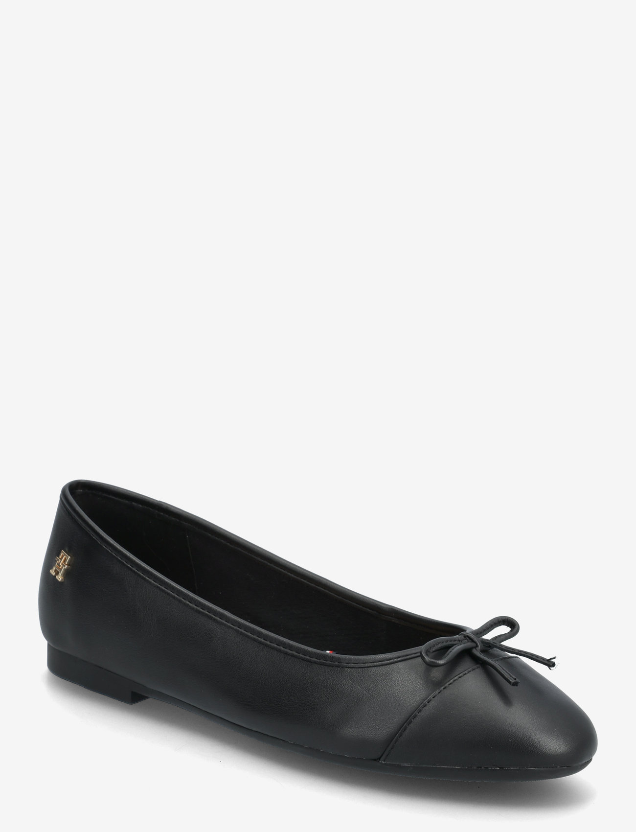 Tommy Hilfiger - TOE CAP LEATHER BALLERINA - black - 0