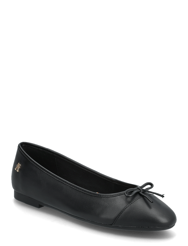Tommy Hilfiger - TOE CAP LEATHER BALLERINA - black - 0