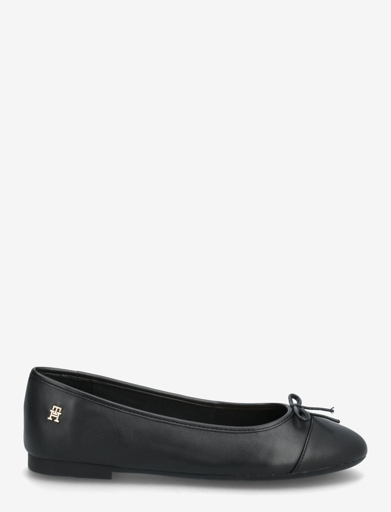 Tommy Hilfiger - TOE CAP LEATHER BALLERINA - black - 1