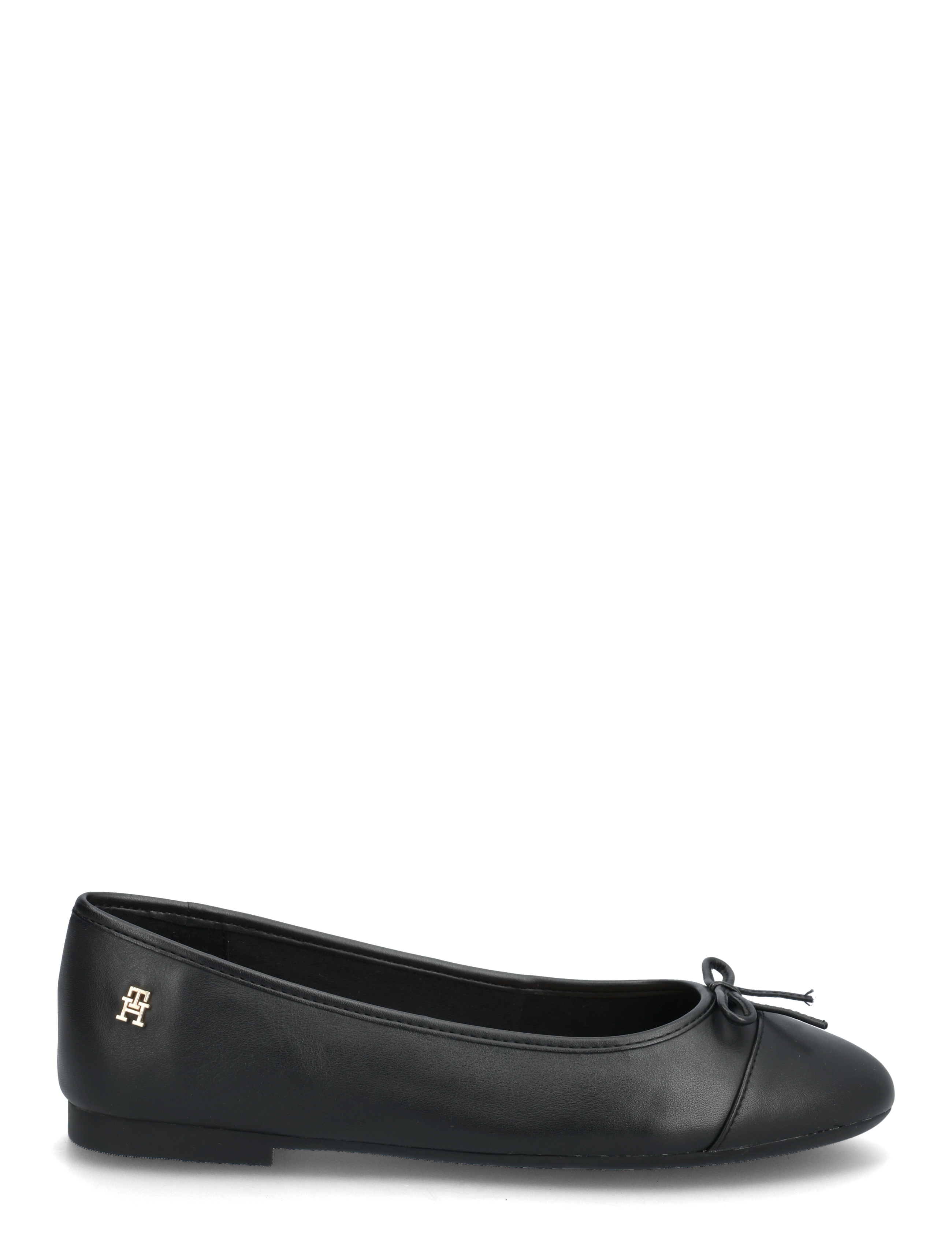 Tommy Hilfiger - TOE CAP LEATHER BALLERINA - black - 1