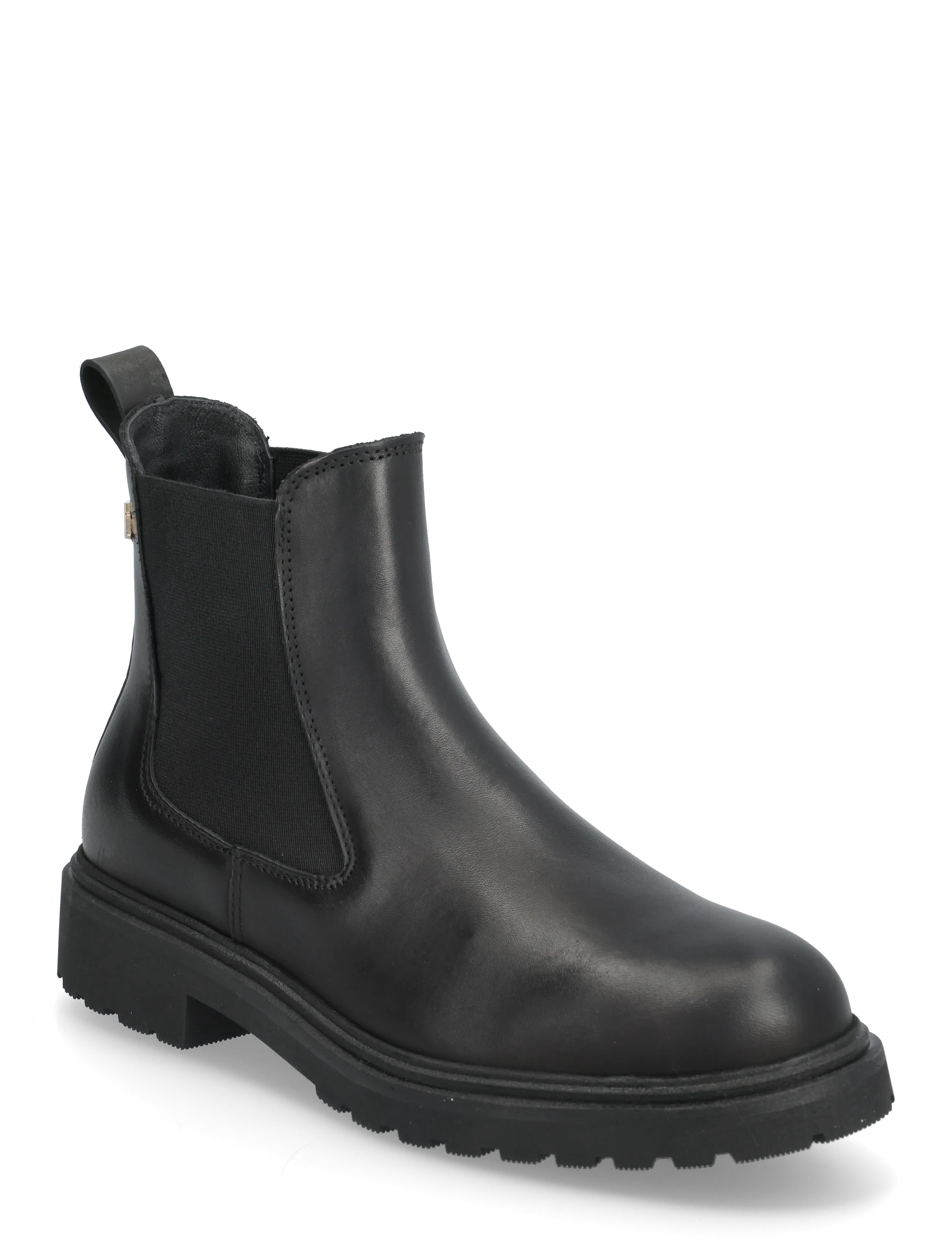 Tommy Hilfiger Th Leather Cleated Chelsea, 36, Boots, Schwarz - Chelsea Frauen