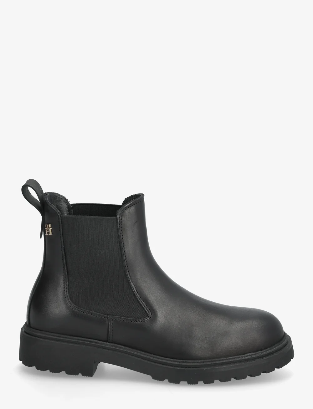 Tommy Hilfiger - TH LEATHER CLEATED CHELSEA - flate ankelboots - black - 1