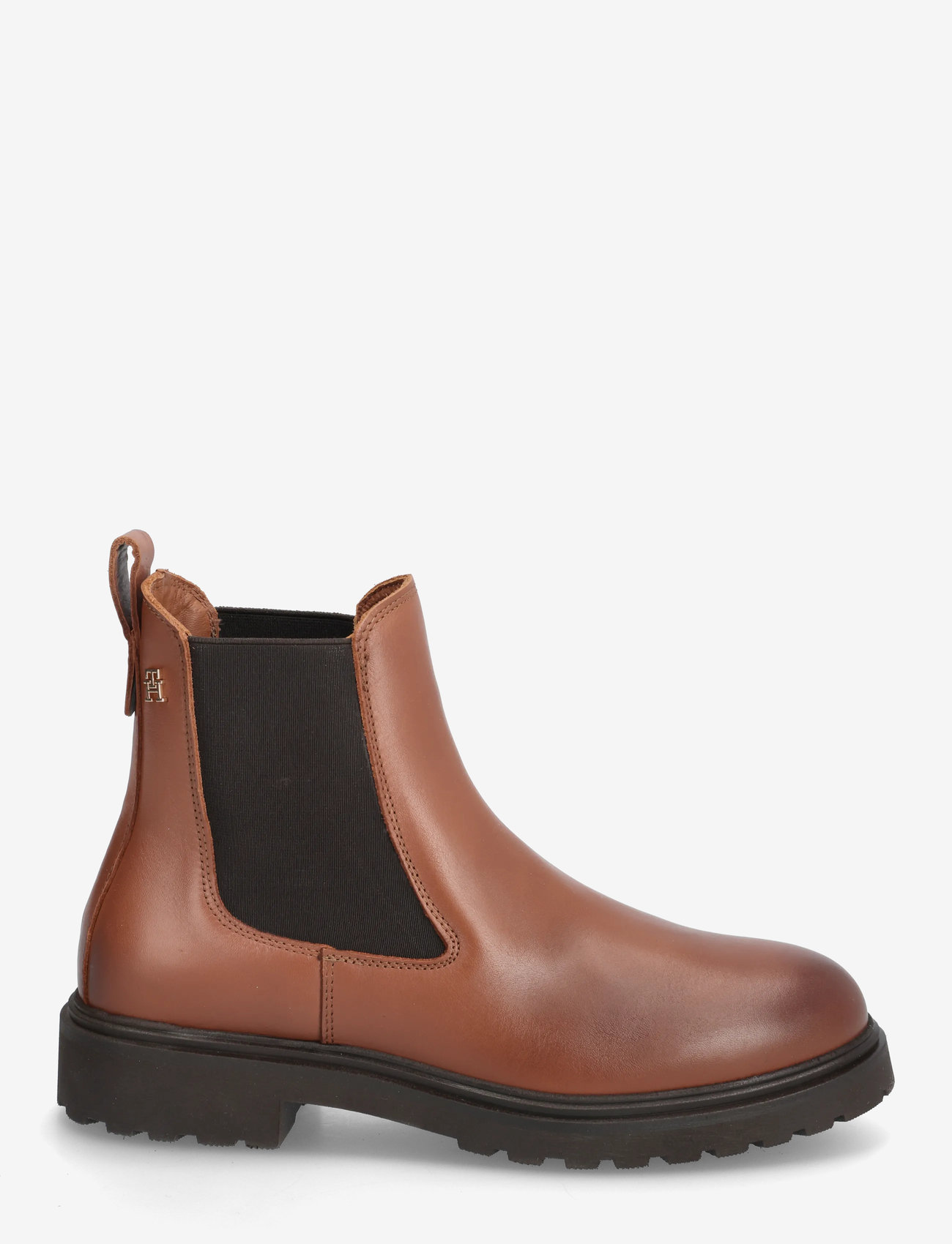 Tommy Hilfiger - TH LEATHER CLEATED CHELSEA - platta ankelboots - cinnamon bark - 1