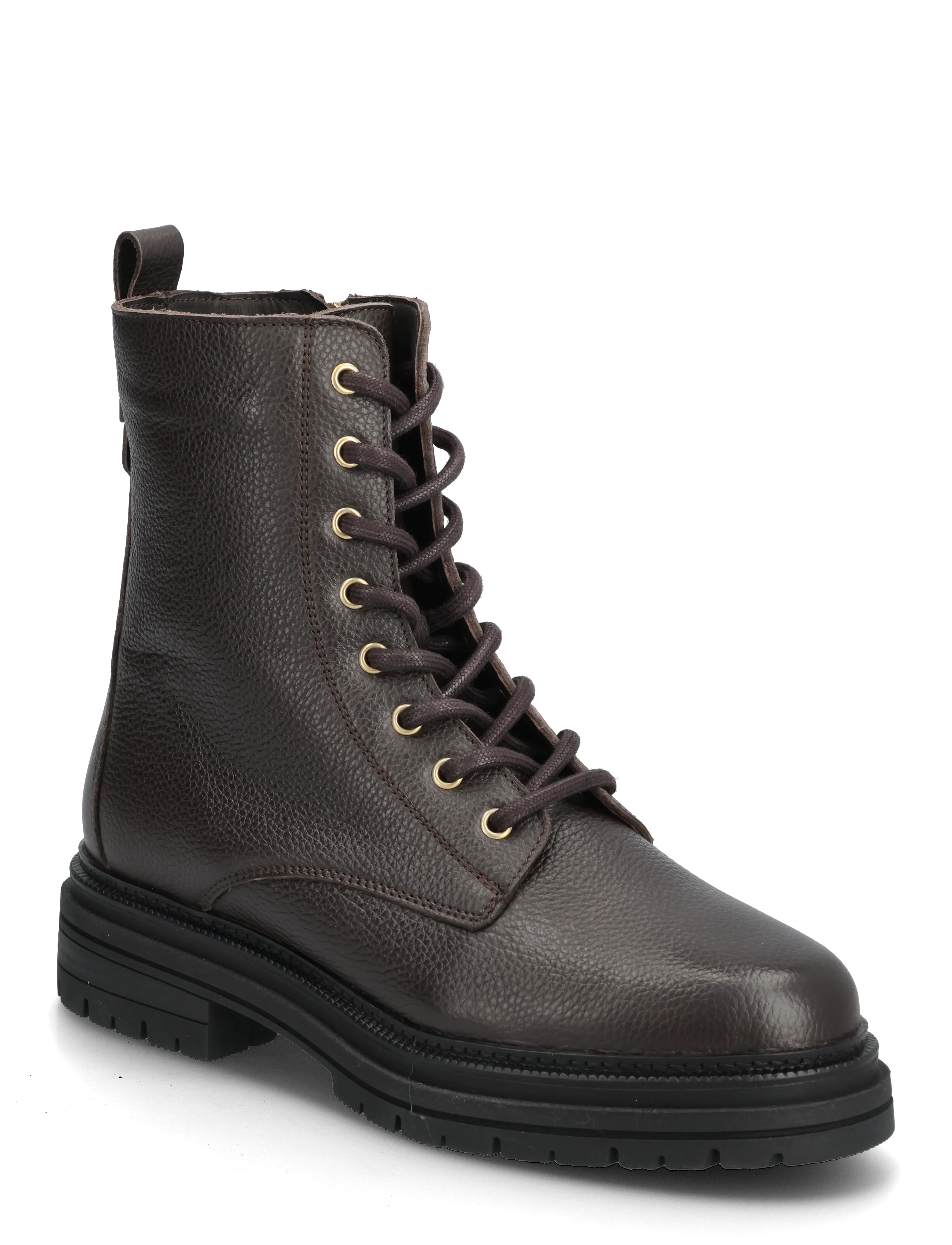 Tommy Hilfiger TH PLAQUE PEBBLE LACE BOOT WARM - Transitional Layering - BLACK / black