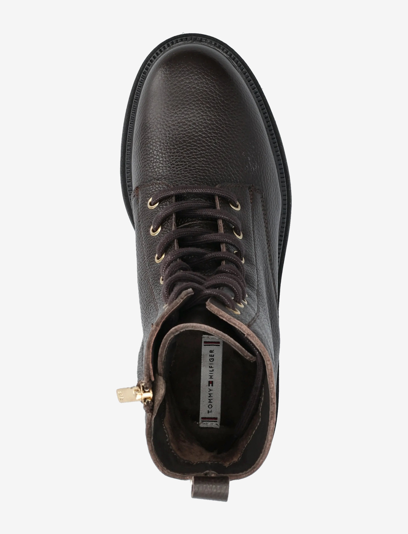 Tommy Hilfiger - TH PLAQUE PEBBLE LACE BOOT WARM - snørestøvler - black - 3