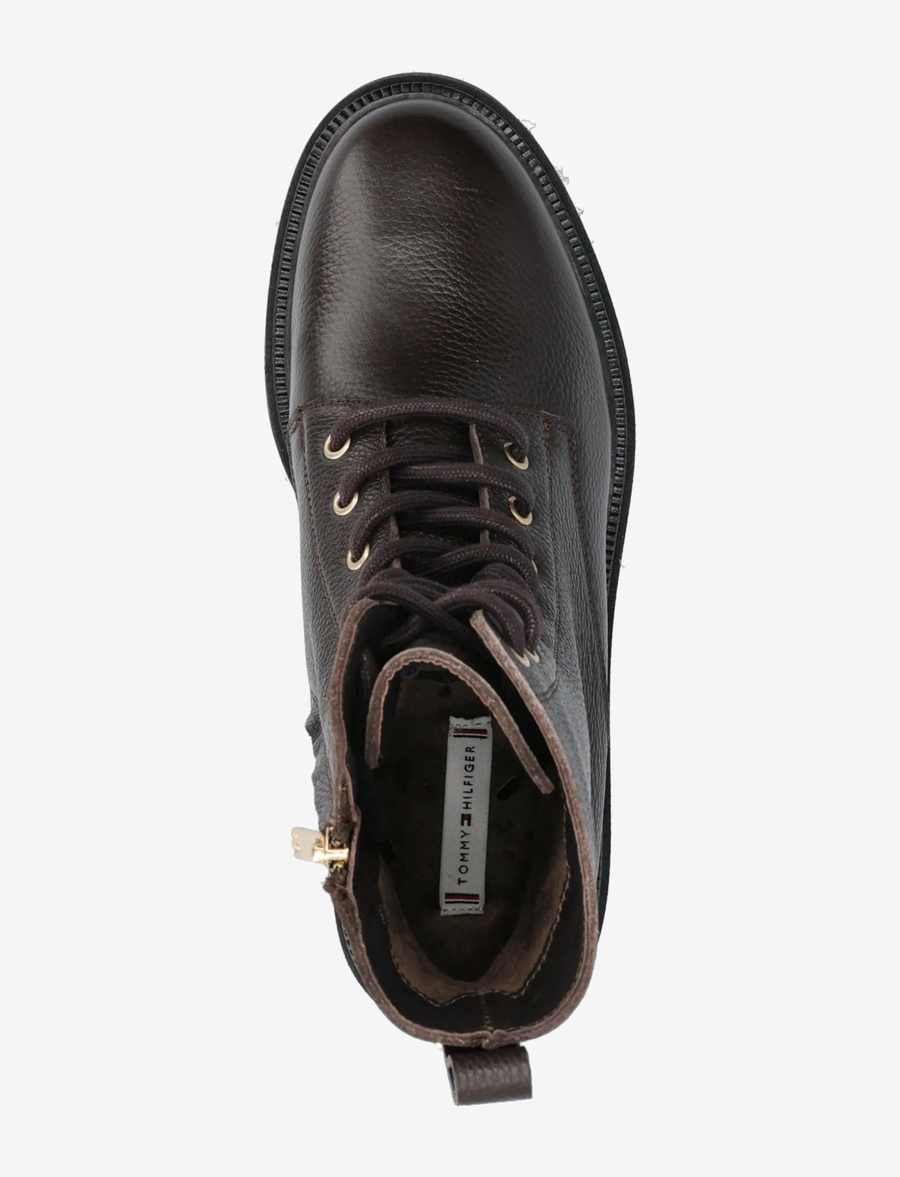 Tommy Hilfiger - TH PLAQUE PEBBLE LACE BOOT WARM - kängor - charred wood - 3