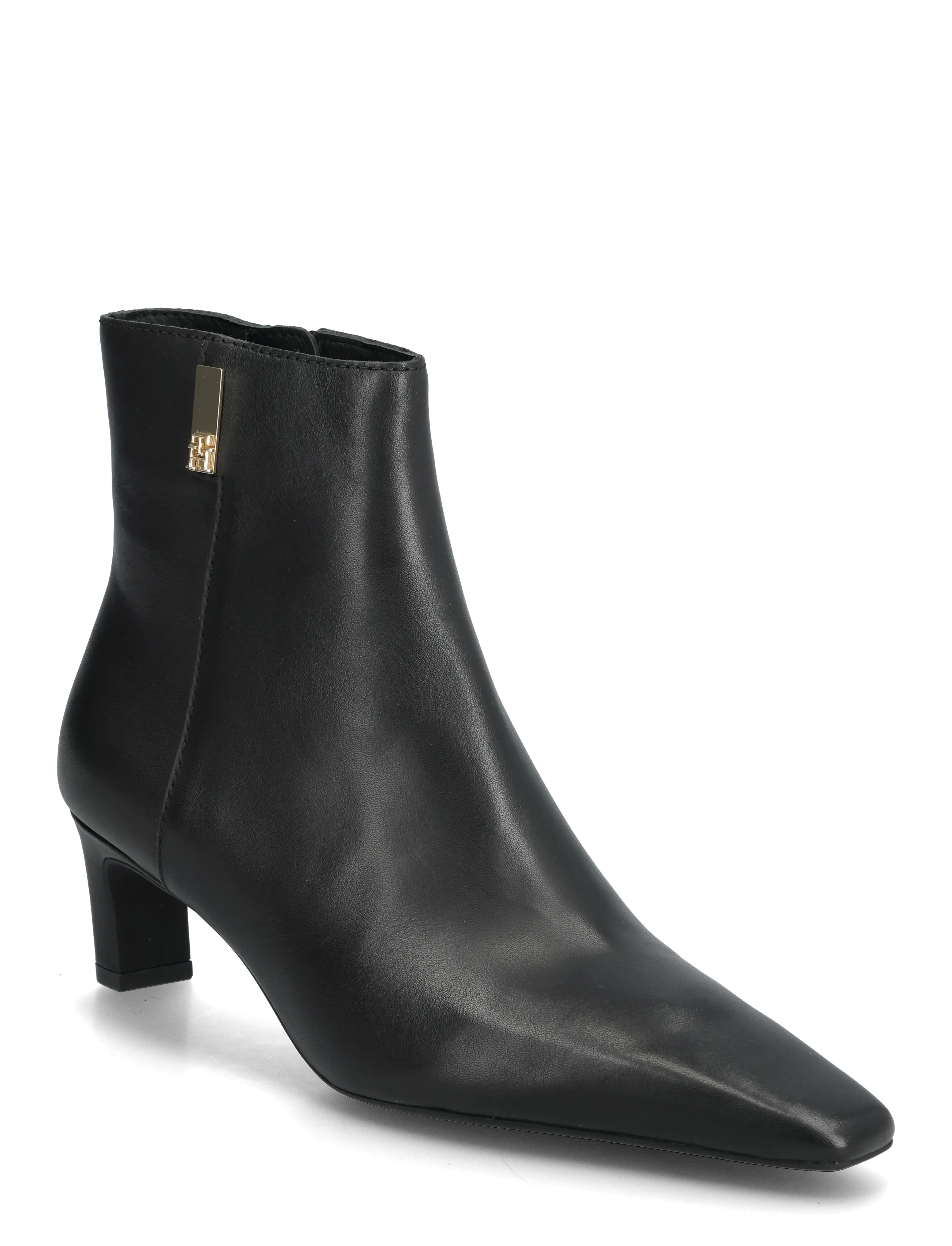 TH SQUARE TOE KITTEN BOOTIE - BLACK