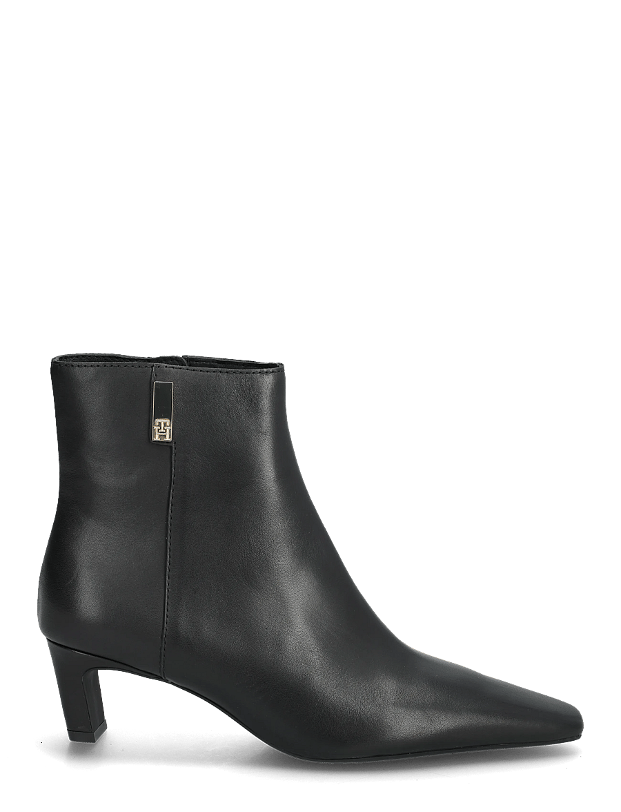 Tommy Hilfiger - TH SQUARE TOE KITTEN BOOTIE - støvletter - black - 1