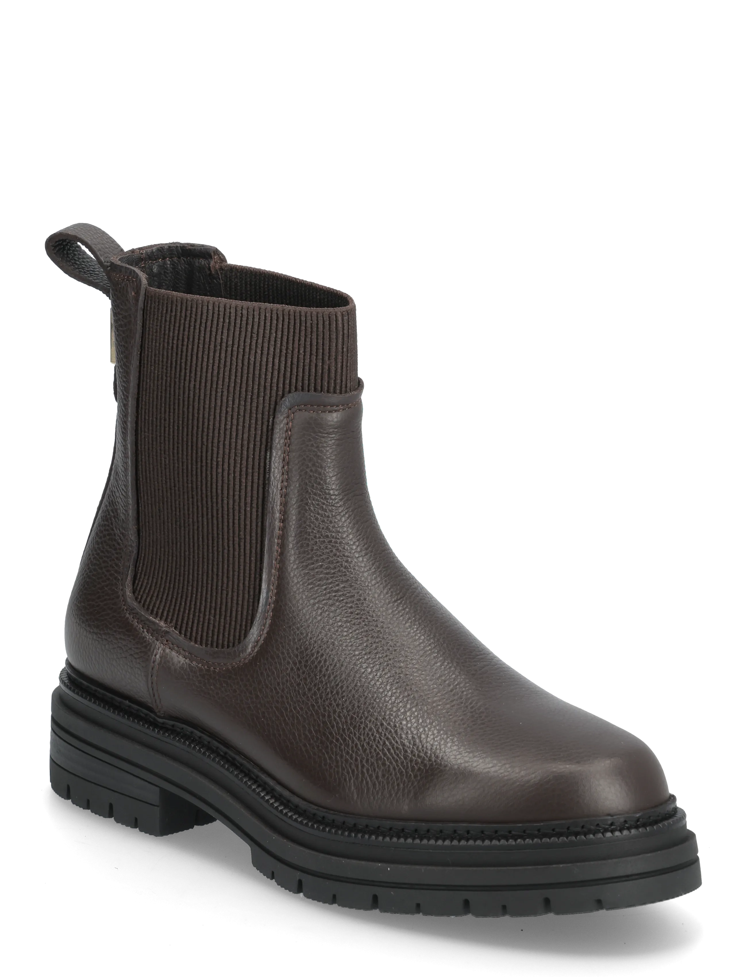 Tommy Hilfiger TH PLAQUE PEBBLE CHELSEA WARM - Chelsea-saapad - CHARRED WOOD / brown