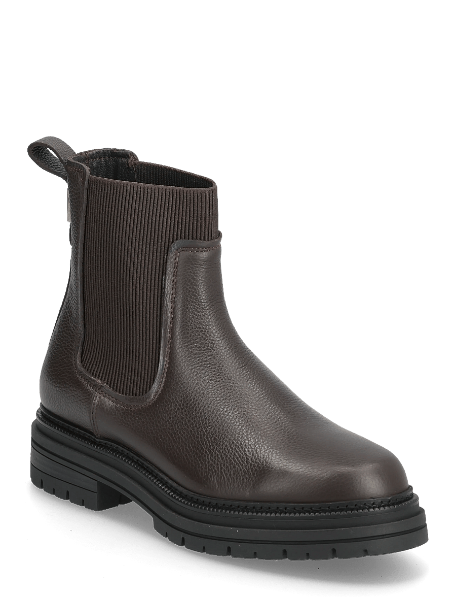 Tommy Hilfiger - TH PLAQUE PEBBLE CHELSEA WARM - chelsea boots - charred wood - 0