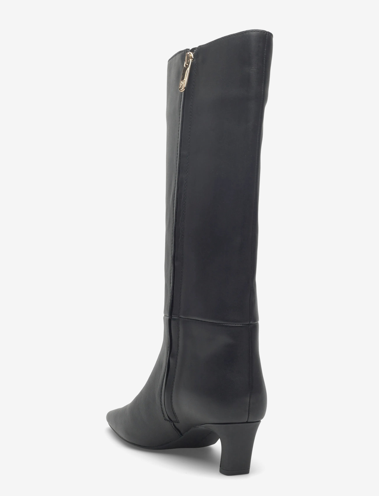Tommy Hilfiger - TH SQUARE TOE KITTEN LONG BOOT - knähöga stövlar - black - 2