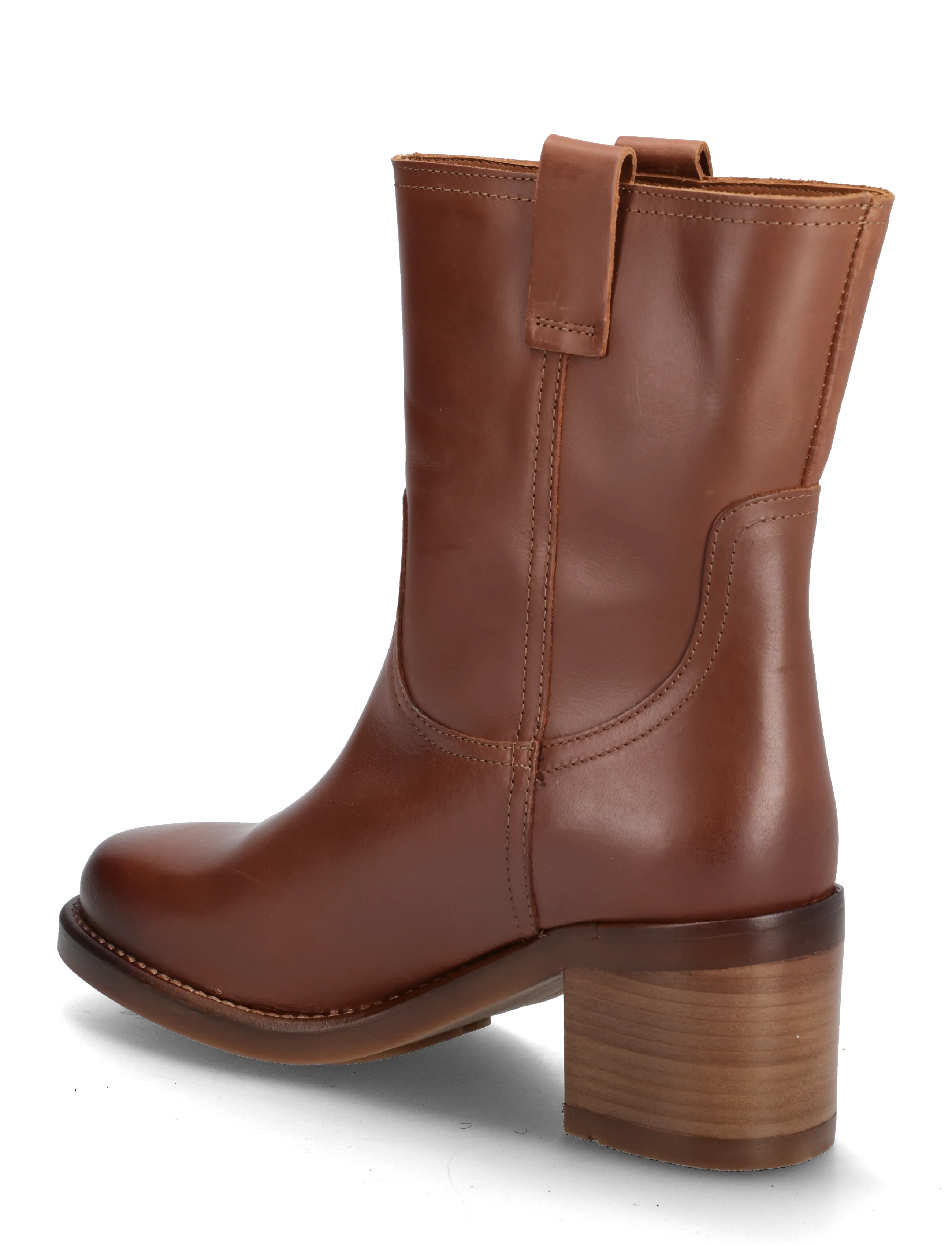 Tommy Hilfiger - RIDING LTHR MID BOOT BLOCK HEEL - bottines à talons  - tawny russet - 2