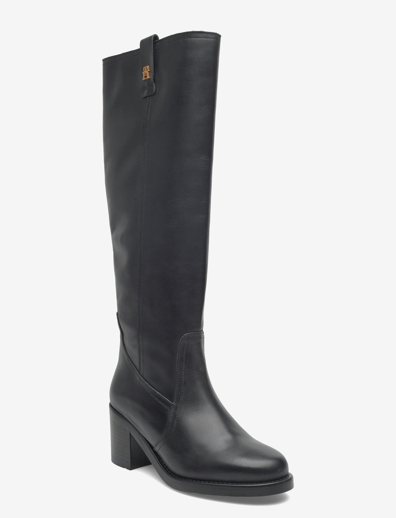 Tommy Hilfiger - RIDING LTHR LONG BOOT BLOCK HEEL - women - black - 0