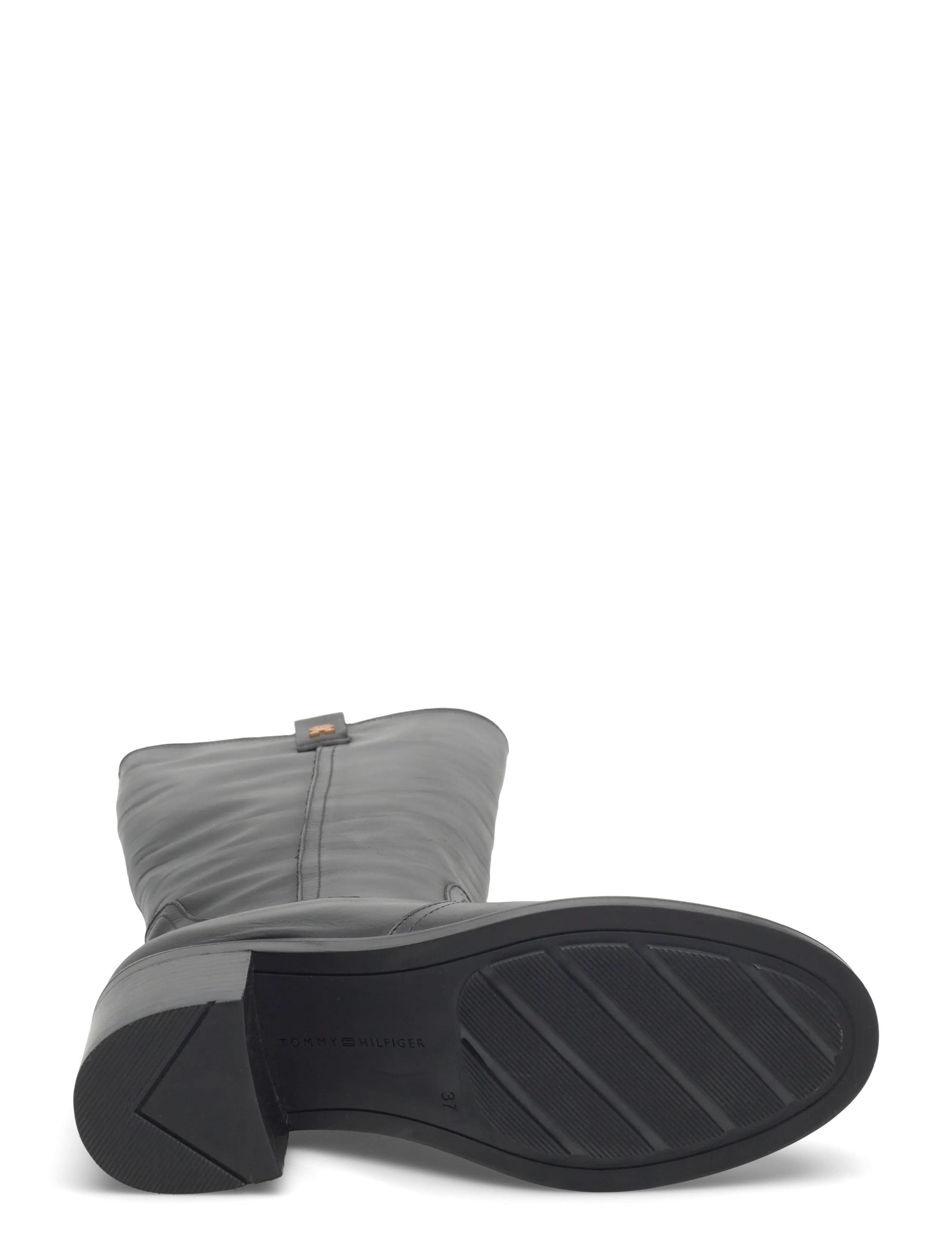 Riding Lthr Long Boot Block Heel 5