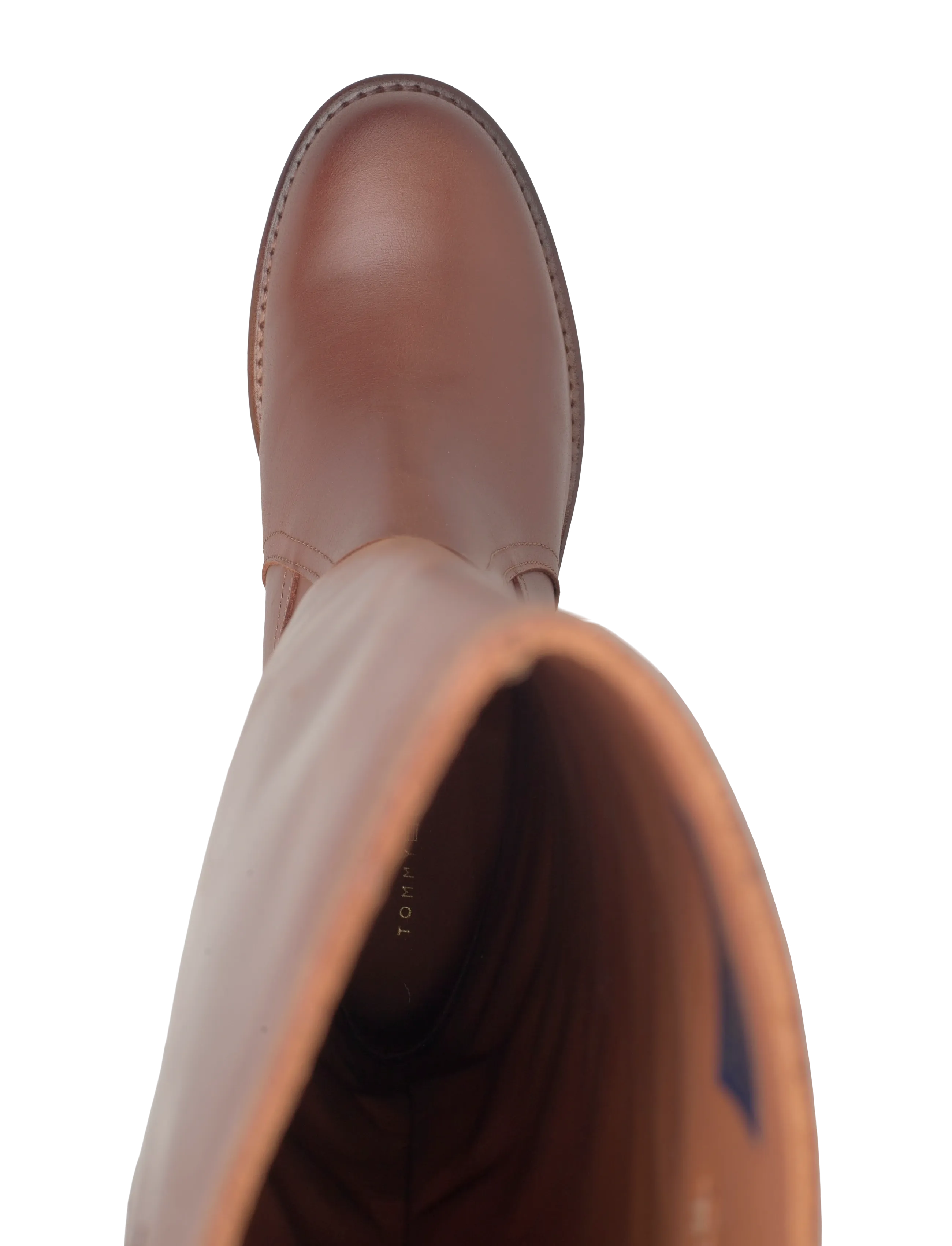 Riding Lthr Long Boot Block Heel 4