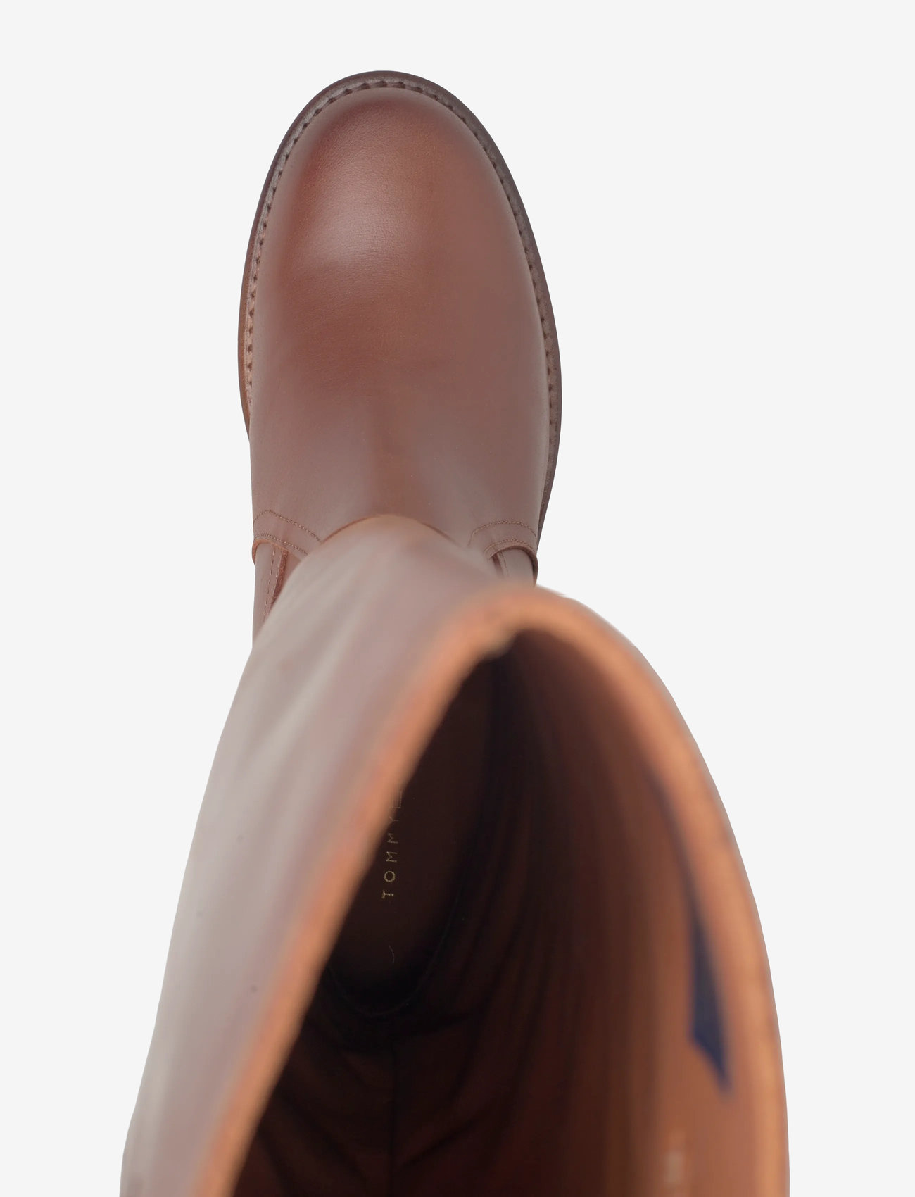 Tommy Hilfiger - RIDING LTHR LONG BOOT BLOCK HEEL - damen - tawny russet - 3