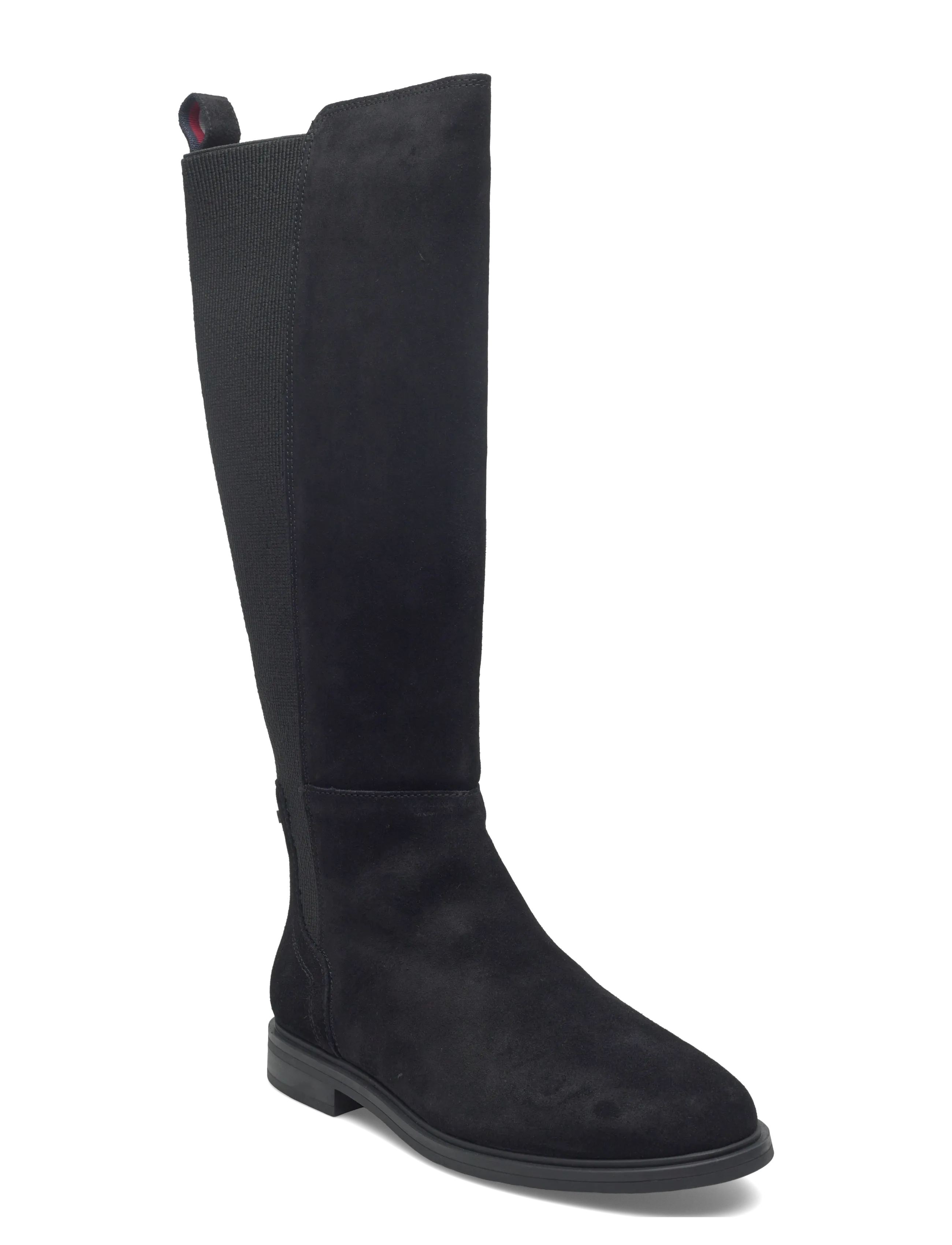 TOMMY HILFIGER Flag Wildleder Long Stiefel Schwarz - 39 - Damen