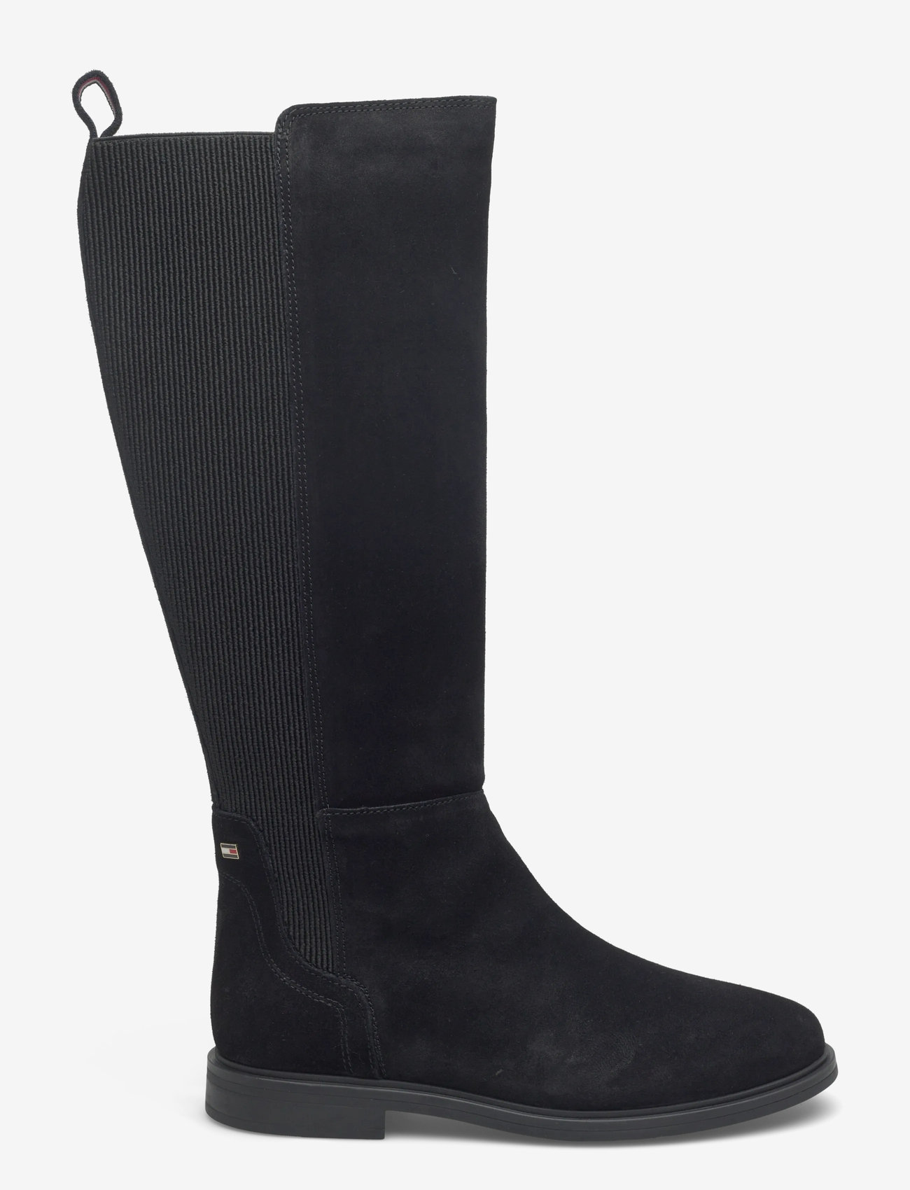Tommy Hilfiger - FLAG SUEDE LONG BOOT - kniehohe stiefel - black - 1