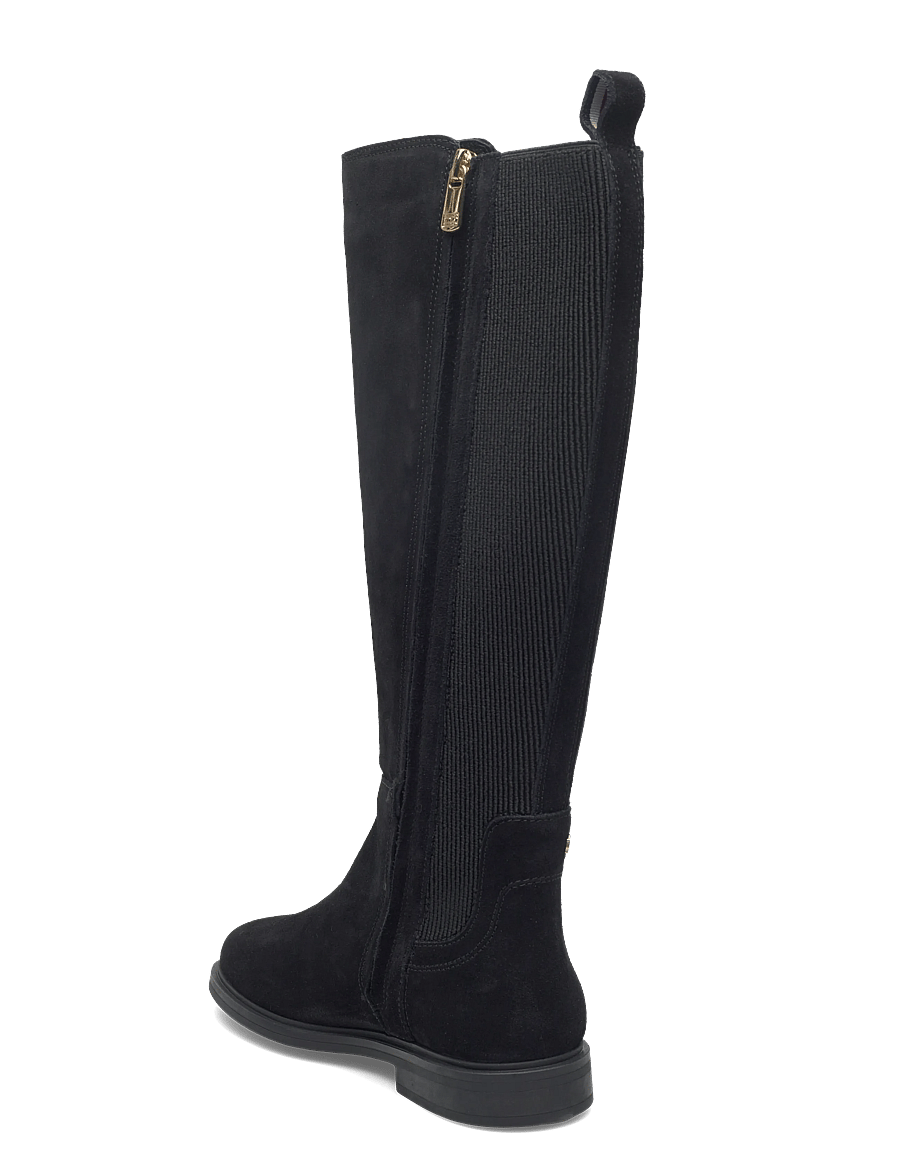 Tommy Hilfiger - FLAG SUEDE LONG BOOT - kniehohe stiefel - black - 2