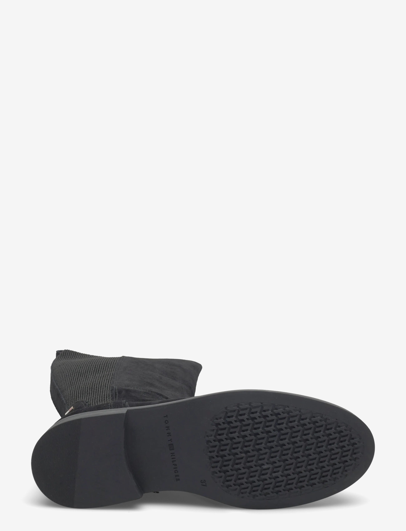 Tommy Hilfiger - FLAG SUEDE LONG BOOT - kniehohe stiefel - black - 4