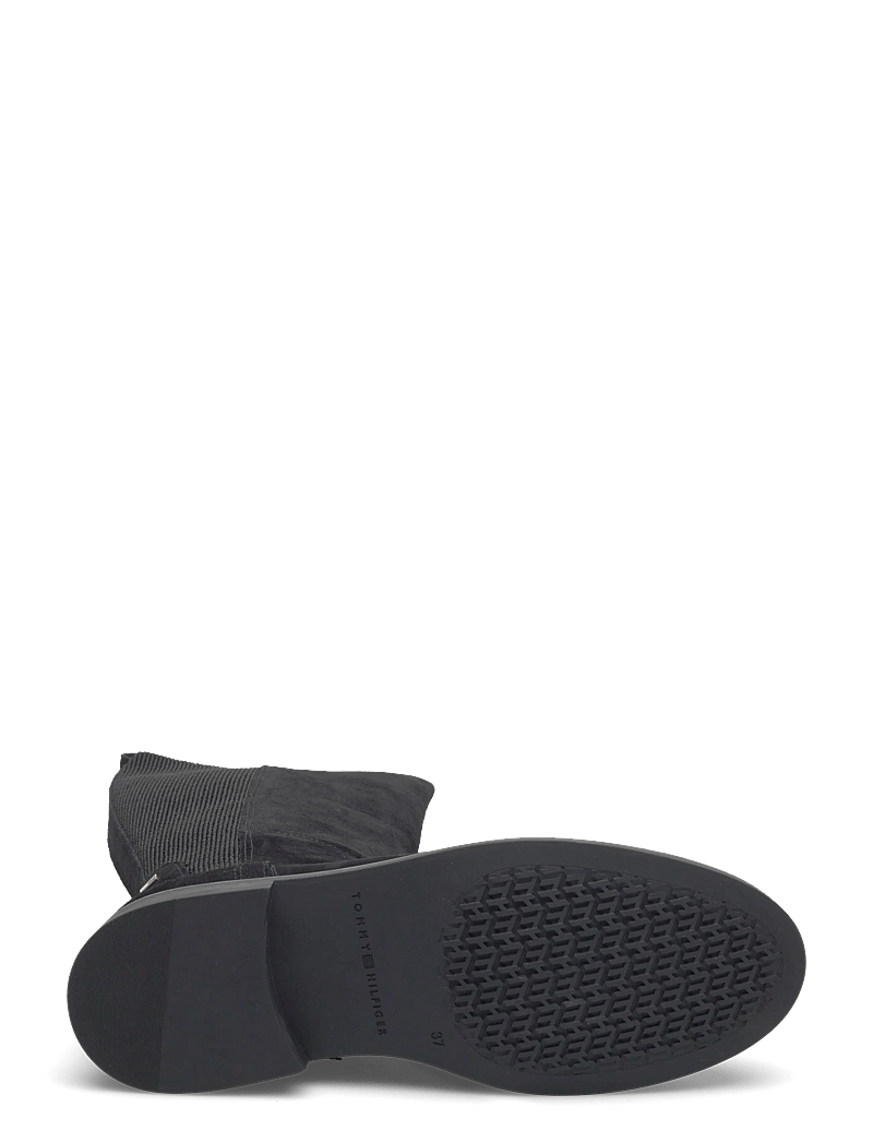 Tommy Hilfiger - FLAG SUEDE LONG BOOT - kniehohe stiefel - black - 4