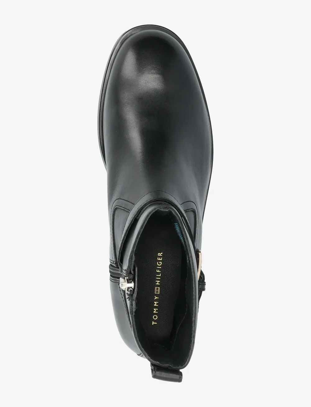 Tommy Hilfiger - TH BUCKLE RIDING LEATHER BOOTIE - madalad poolsaapad - black - 3