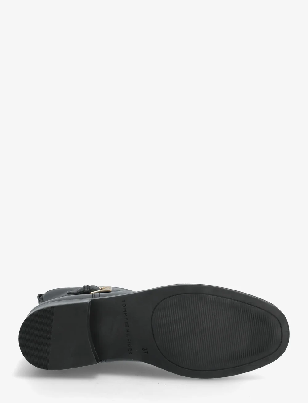 Tommy Hilfiger - TH BUCKLE RIDING LEATHER BOOTIE - madalad poolsaapad - black - 4