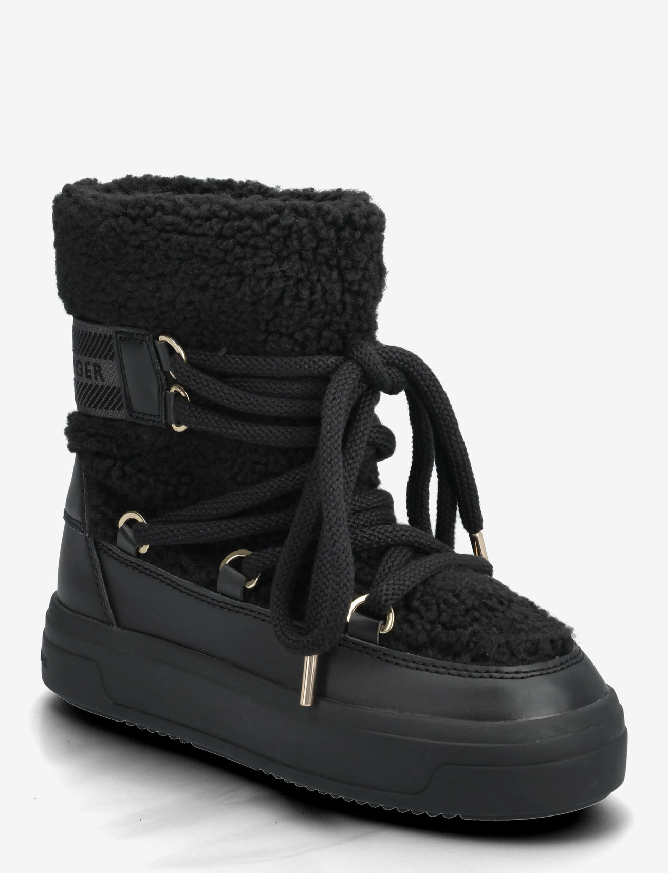 Tommy Hilfiger - FAUX SHEARLING SNOWBOOT - varmfodrade skor - black - 0