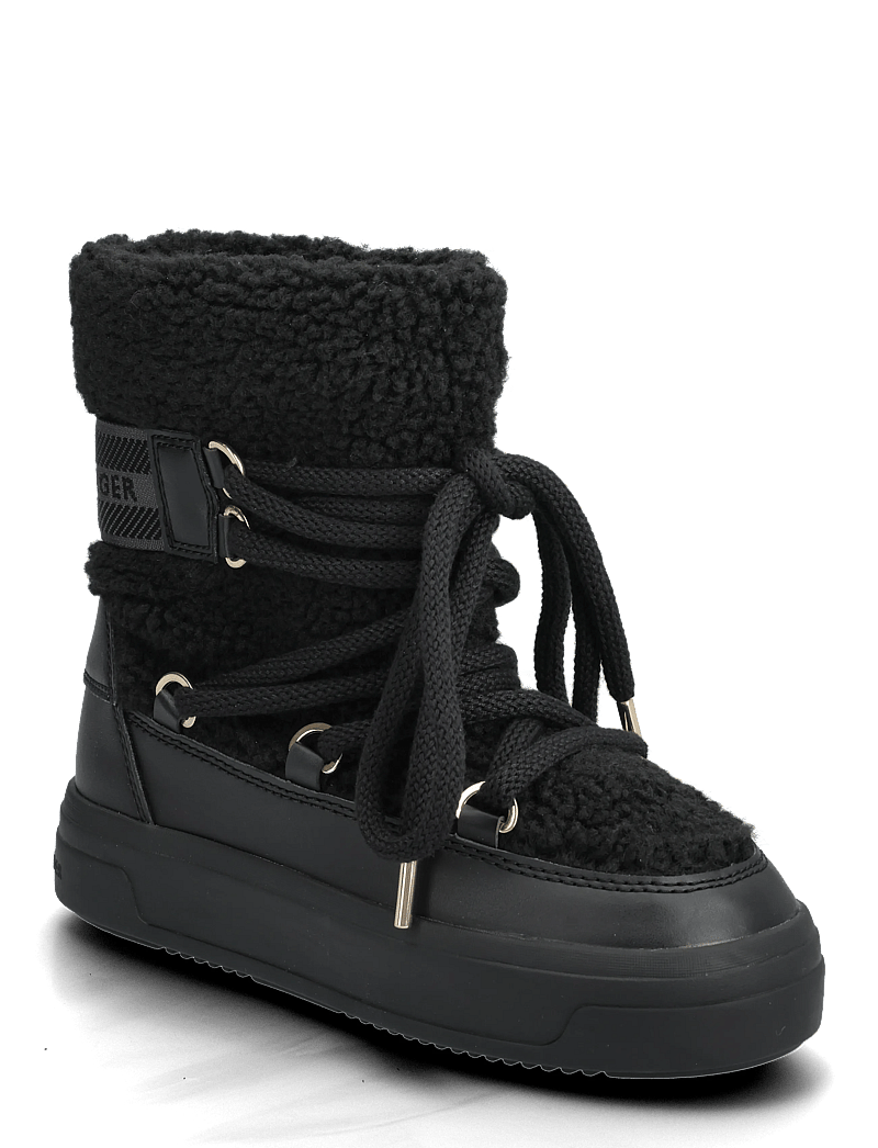 Tommy Hilfiger - FAUX SHEARLING SNOWBOOT - talvesaapad - black - 0