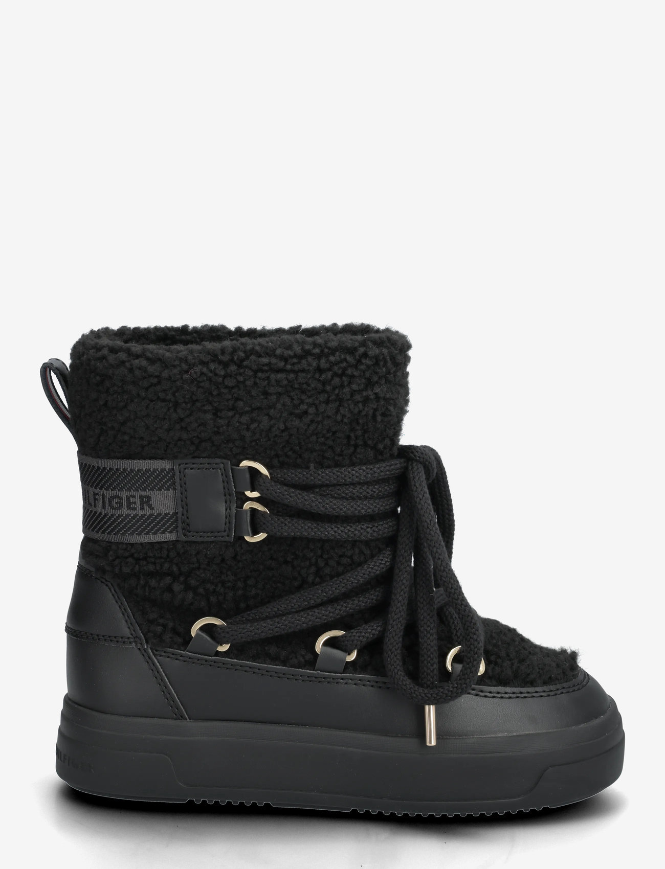 Tommy Hilfiger - FAUX SHEARLING SNOWBOOT - varmfodrade skor - black - 1