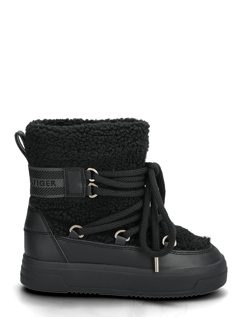 Tommy Hilfiger - FAUX SHEARLING SNOWBOOT - talvesaapad - black - 1