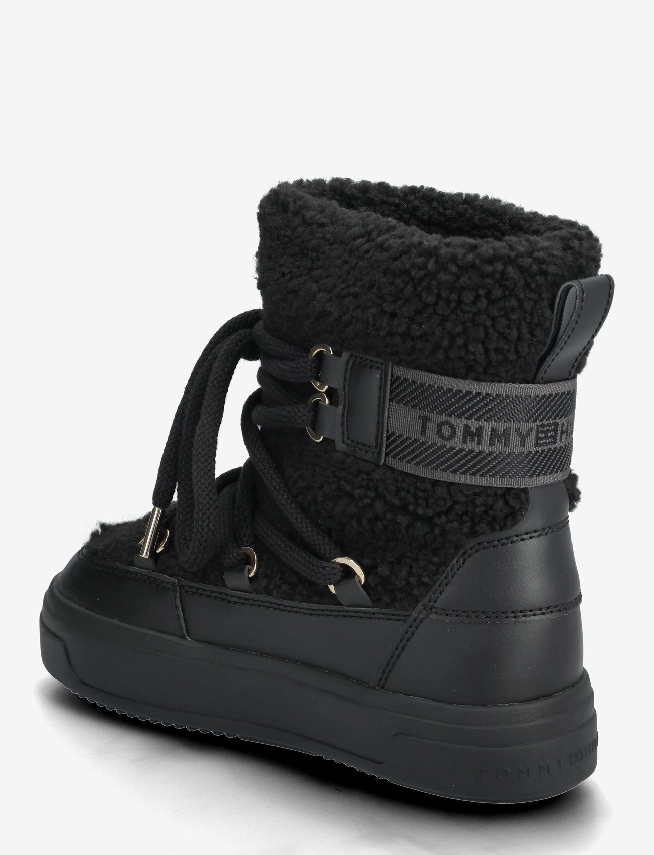 Tommy Hilfiger - FAUX SHEARLING SNOWBOOT - varmfodrade skor - black - 2