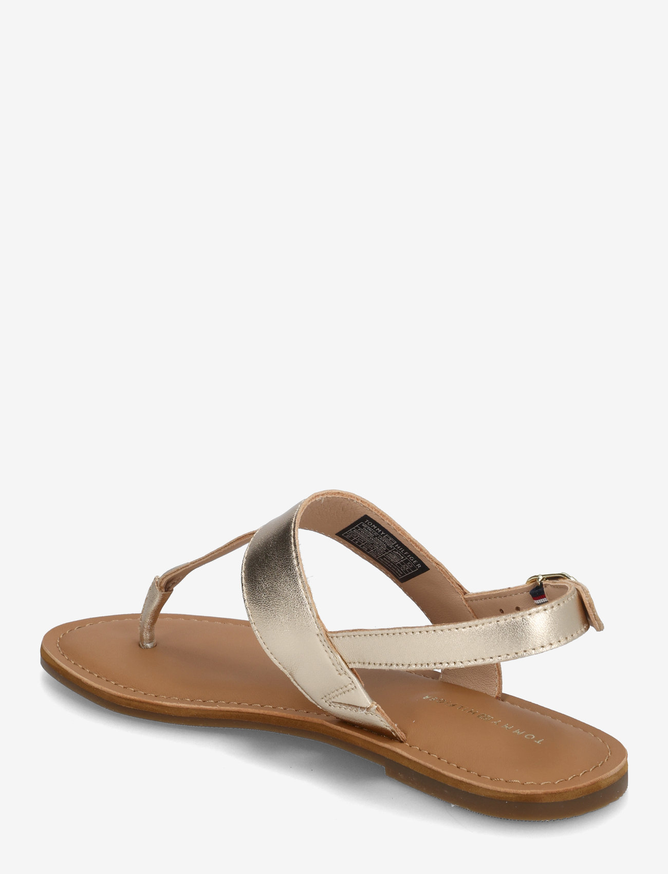 Tommy Hilfiger - METALLIC LEATHER THONG SANDAL - flat sandals - gold - 2