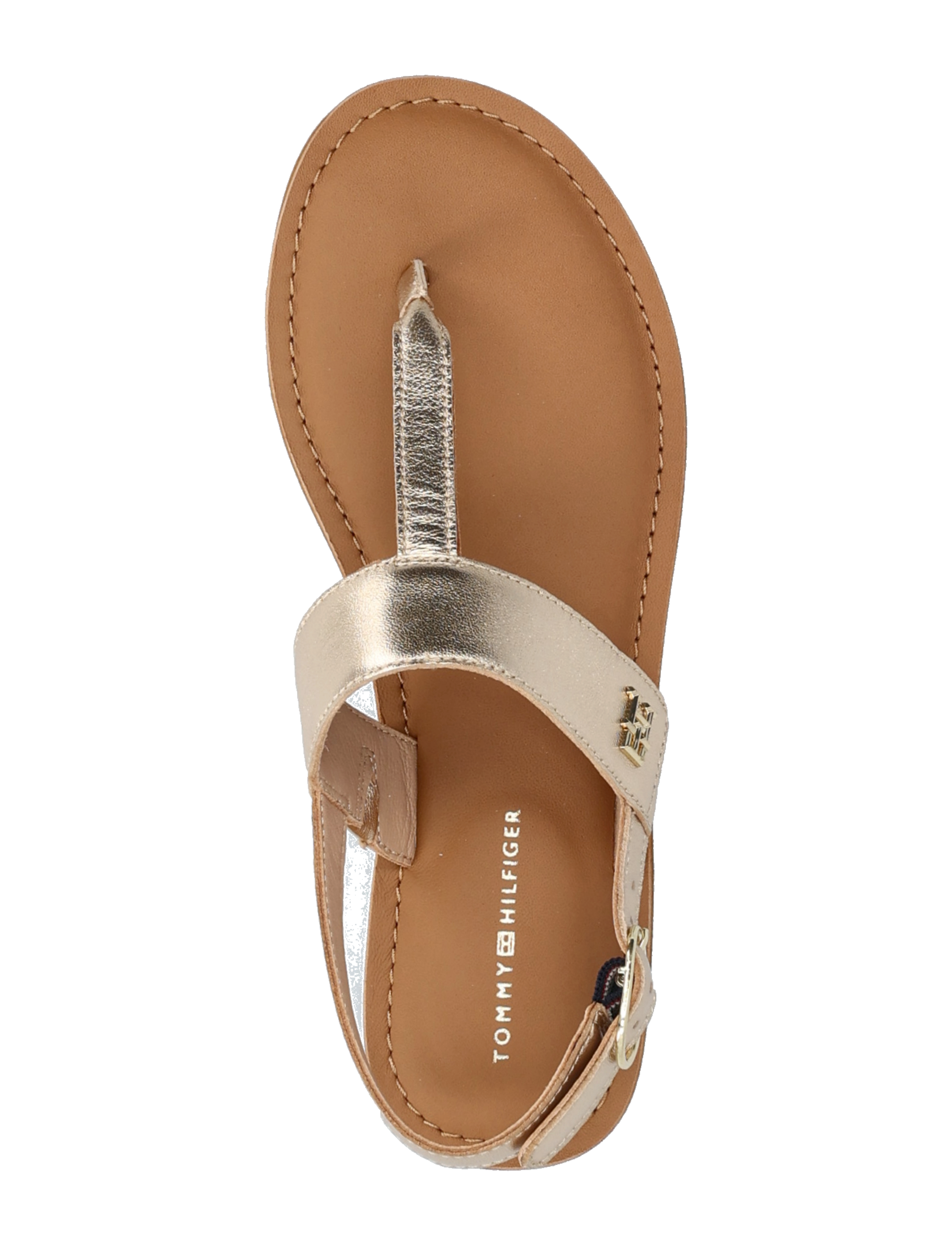 Tommy Hilfiger - METALLIC LEATHER THONG SANDAL - kontsata sandaalid - gold - 3