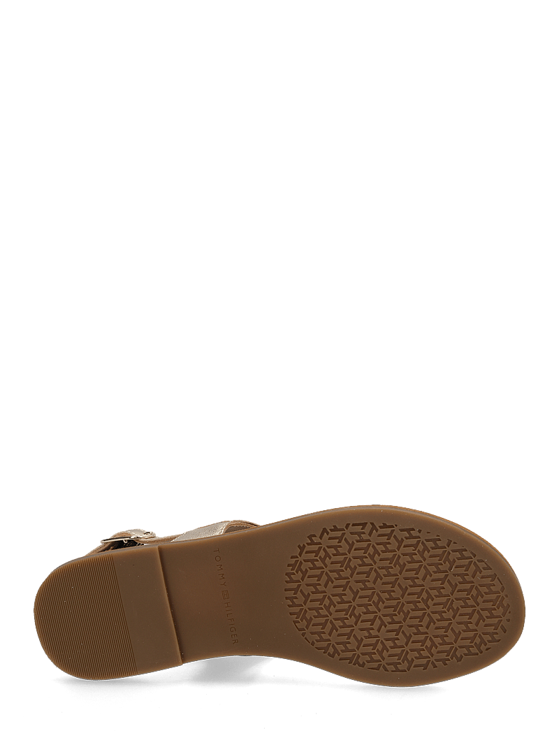Tommy Hilfiger - METALLIC LEATHER THONG SANDAL - flat sandals - gold - 4