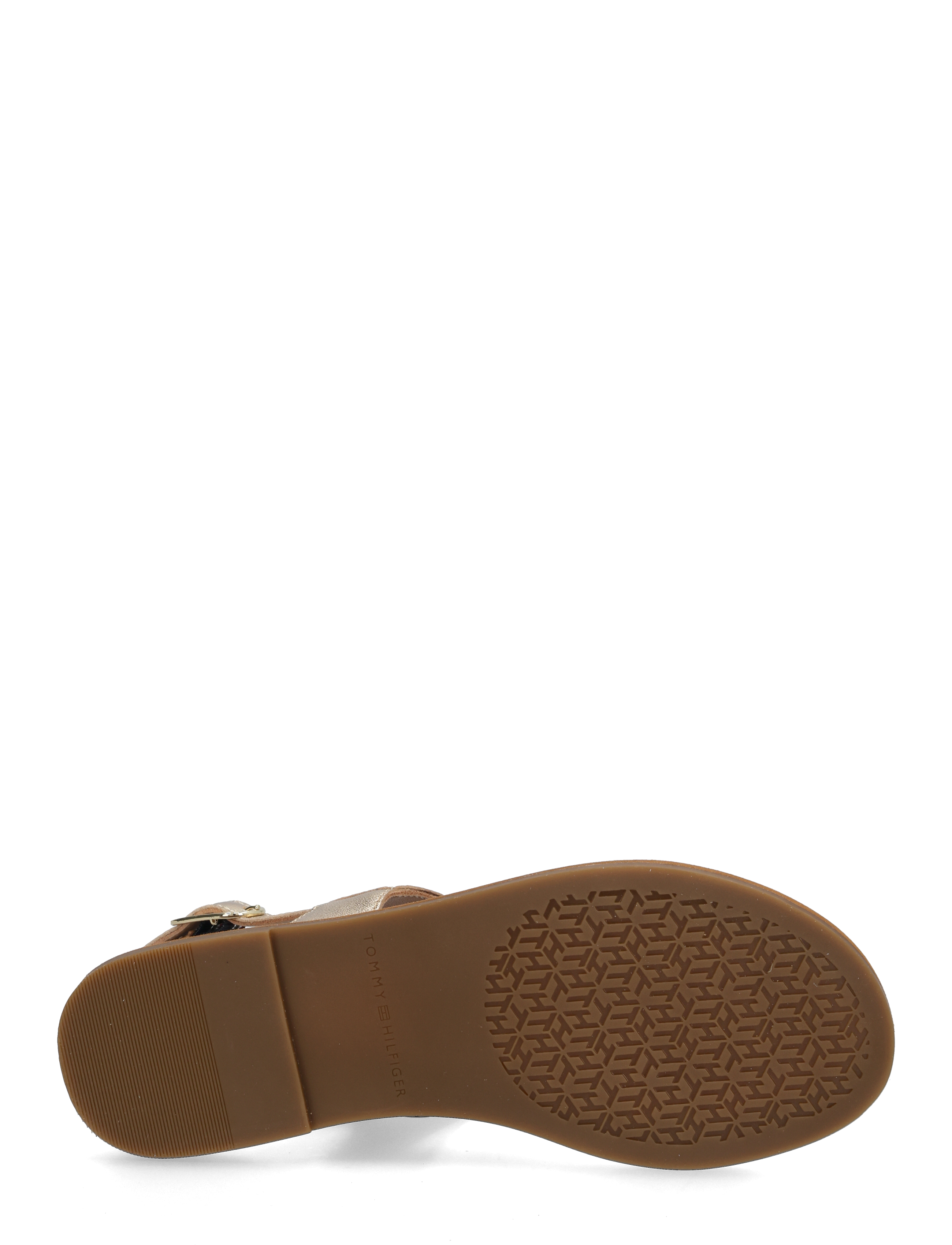Tommy Hilfiger - METALLIC LEATHER THONG SANDAL - kontsata sandaalid - gold - 4
