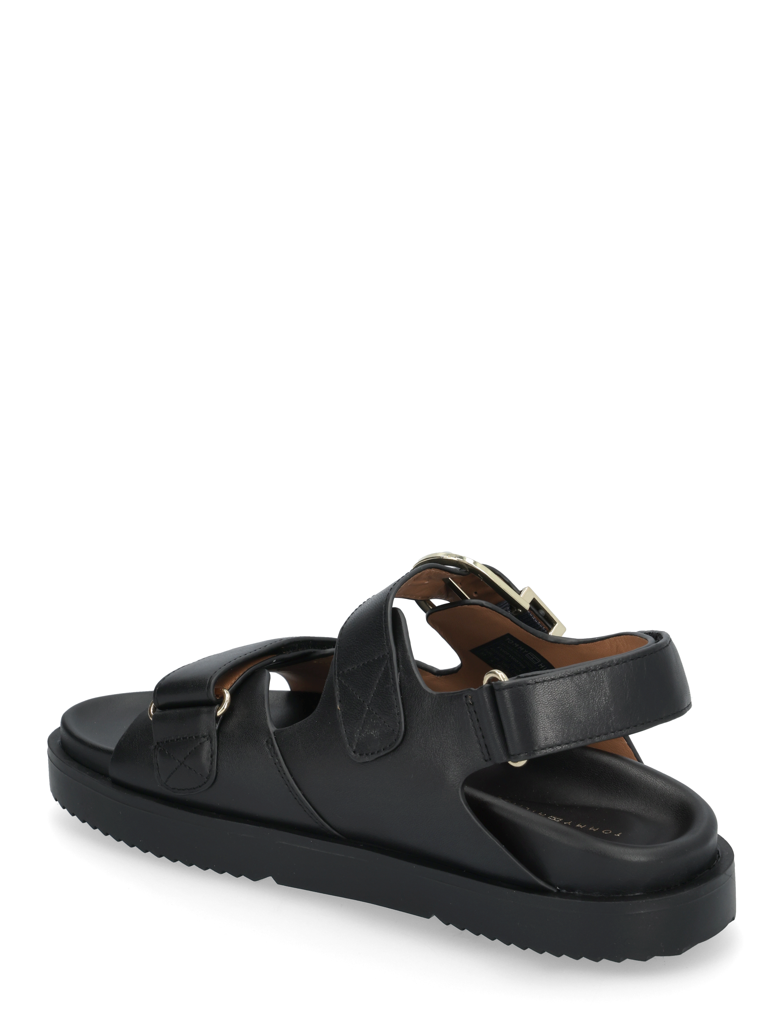 Tommy Hilfiger - LEATHER SPORTY SANDAL - flache sandalen - black - 2