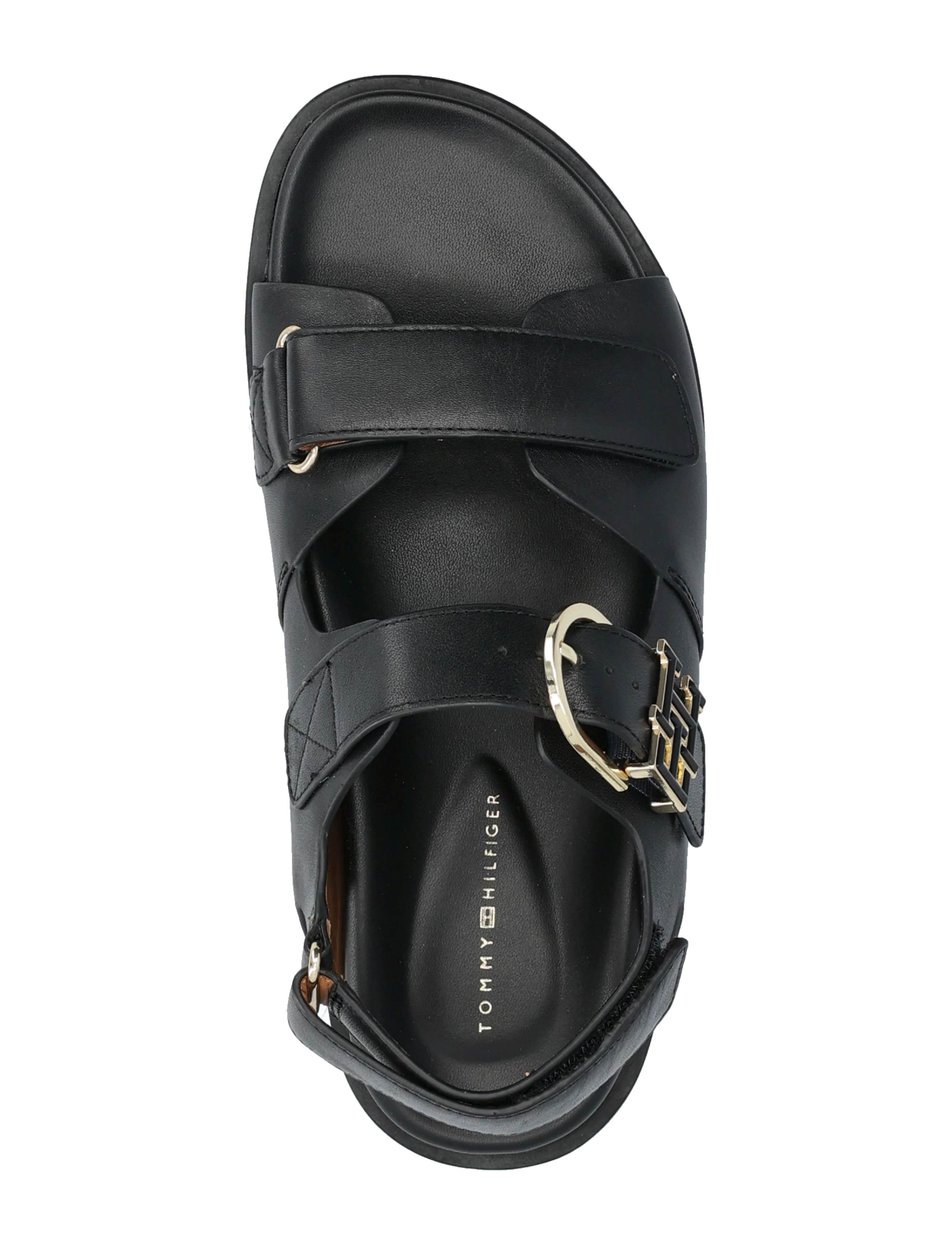 Tommy Hilfiger - LEATHER SPORTY SANDAL - flache sandalen - black - 3