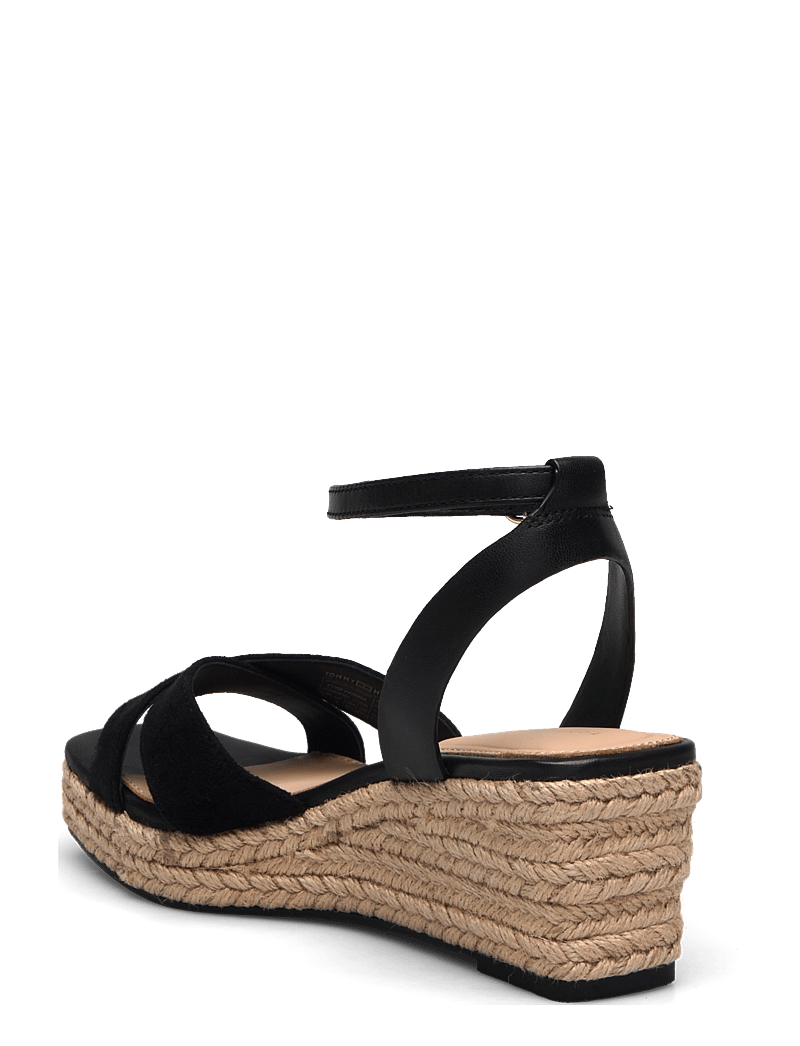 Tommy Hilfiger - LEATHER & SUEDE MID WEDGE ESPAD - platvormkingad - black - 2