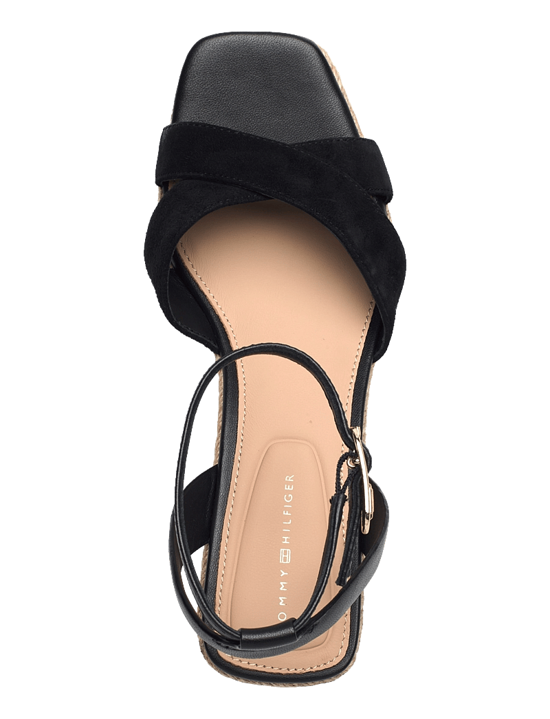 Tommy Hilfiger - LEATHER & SUEDE MID WEDGE ESPAD - platvormkingad - black - 3