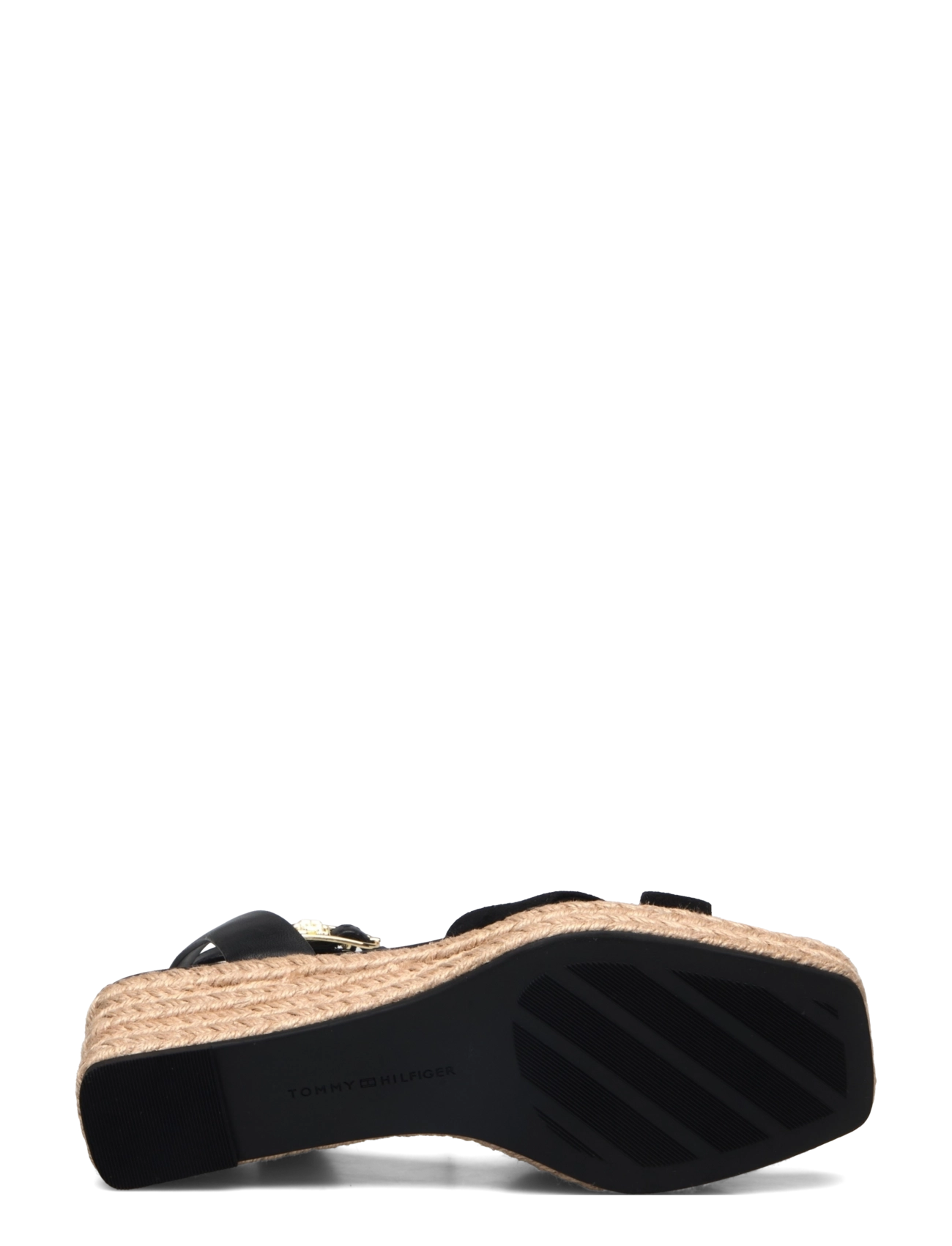 Tommy Hilfiger - LEATHER & SUEDE MID WEDGE ESPAD - wedge heels - black - 4