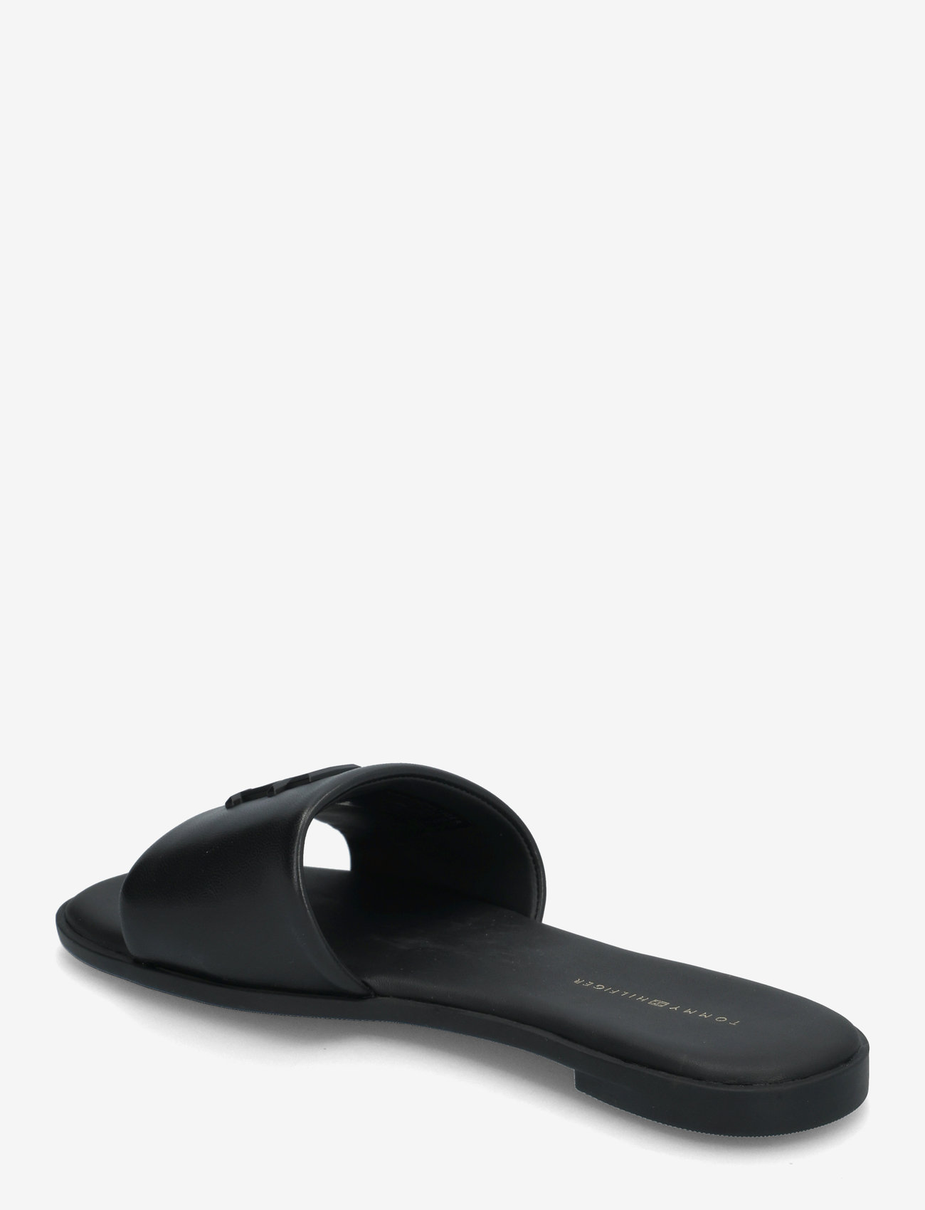 Tommy Hilfiger - TH LOGO HARDWARE LEATHER MULE - platta mules - black - 2