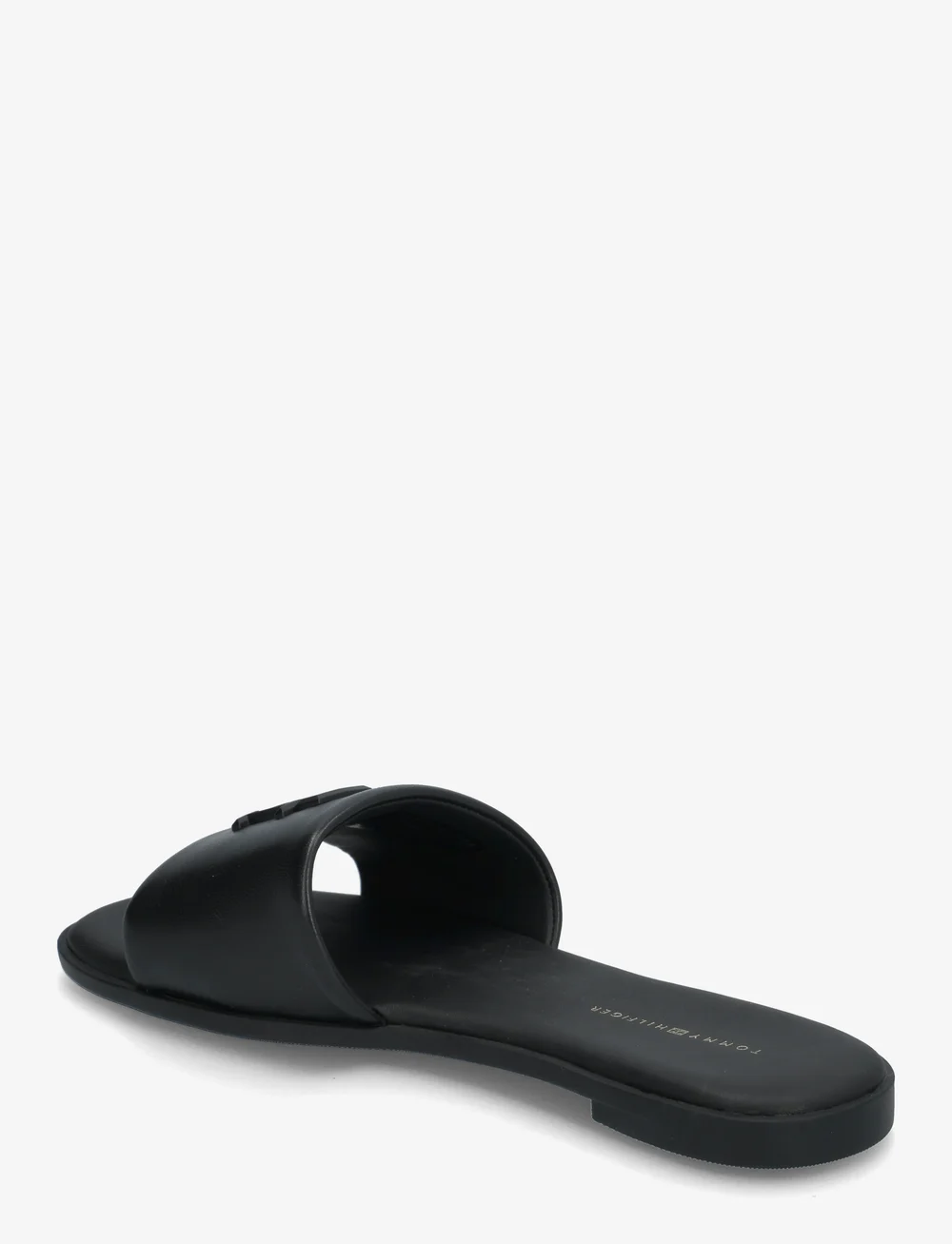 Tommy Hilfiger - TH LOGO HARDWARE LEATHER MULE - flache pantoletten - black - 2