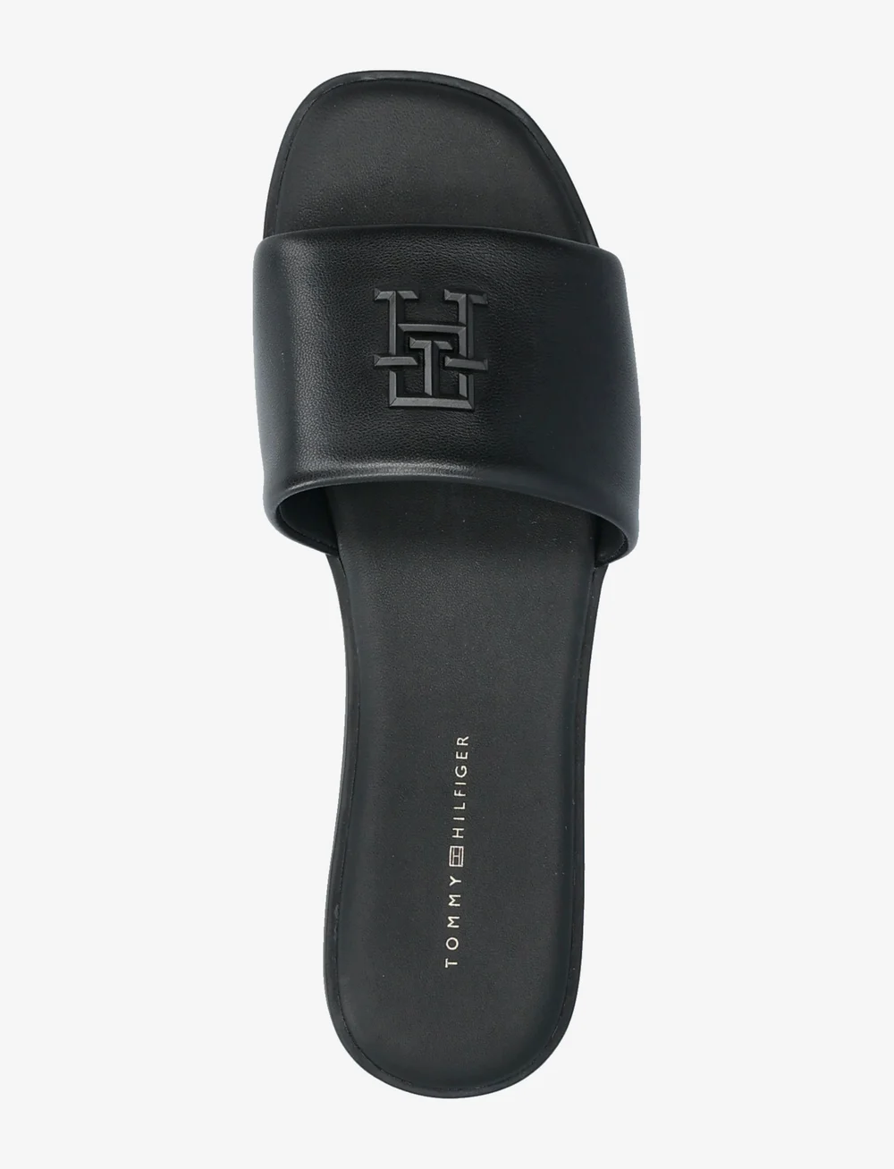 Tommy Hilfiger - TH LOGO HARDWARE LEATHER MULE - flache pantoletten - black - 3