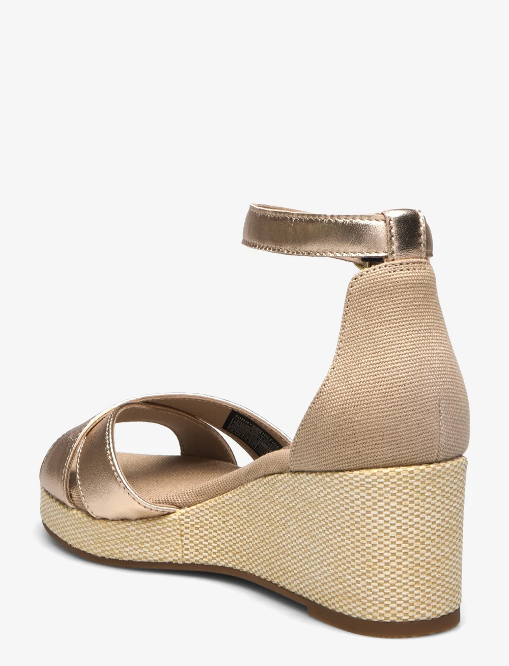 Tommy Hilfiger - FLAG METALLIC MID WEDGE ESPAD - keilabsatz schuhe - gold - 2