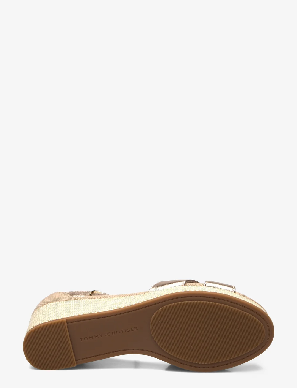 Tommy Hilfiger - FLAG METALLIC MID WEDGE ESPAD - keilabsatz schuhe - gold - 4