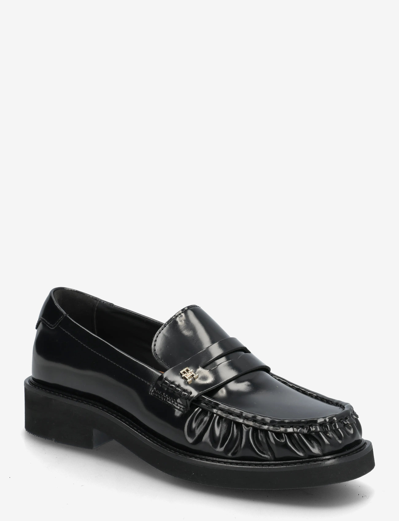 Tommy Hilfiger - TH SQUARE TOE ABRASIVATO LOAFER - erilised sündmused - black - 0